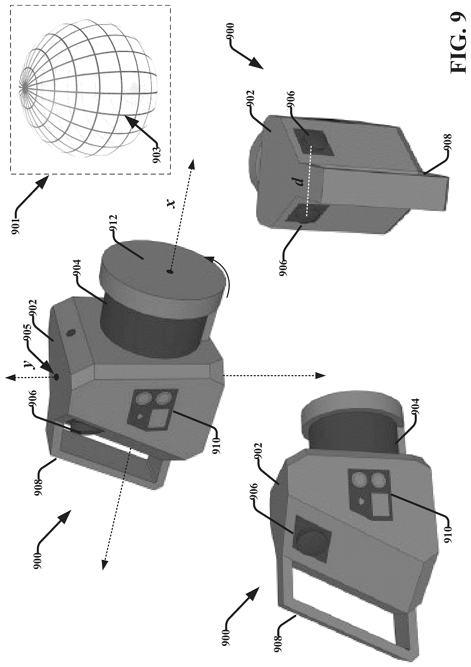 Patent US12348698 Figure 10 – Capturing and aligning panoramic image and depth data