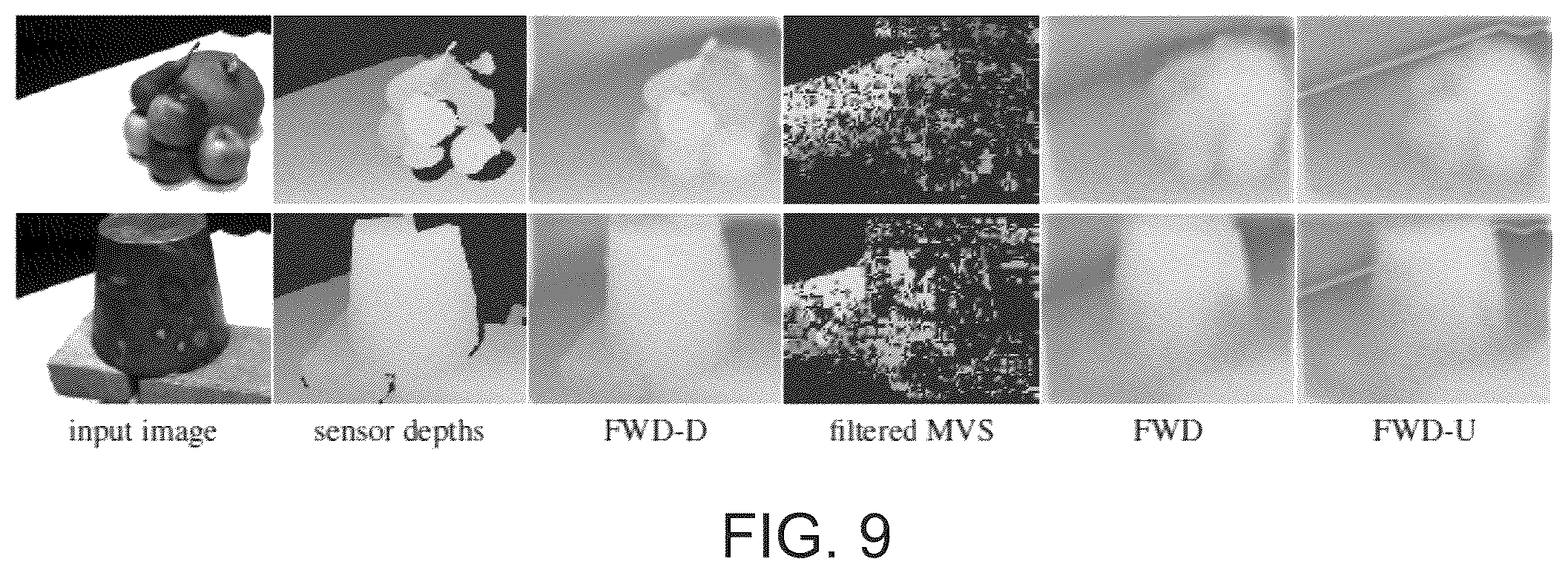 Patent US12348700 Figure 9 – Real-time novel view synthesis with forward warping and depth
