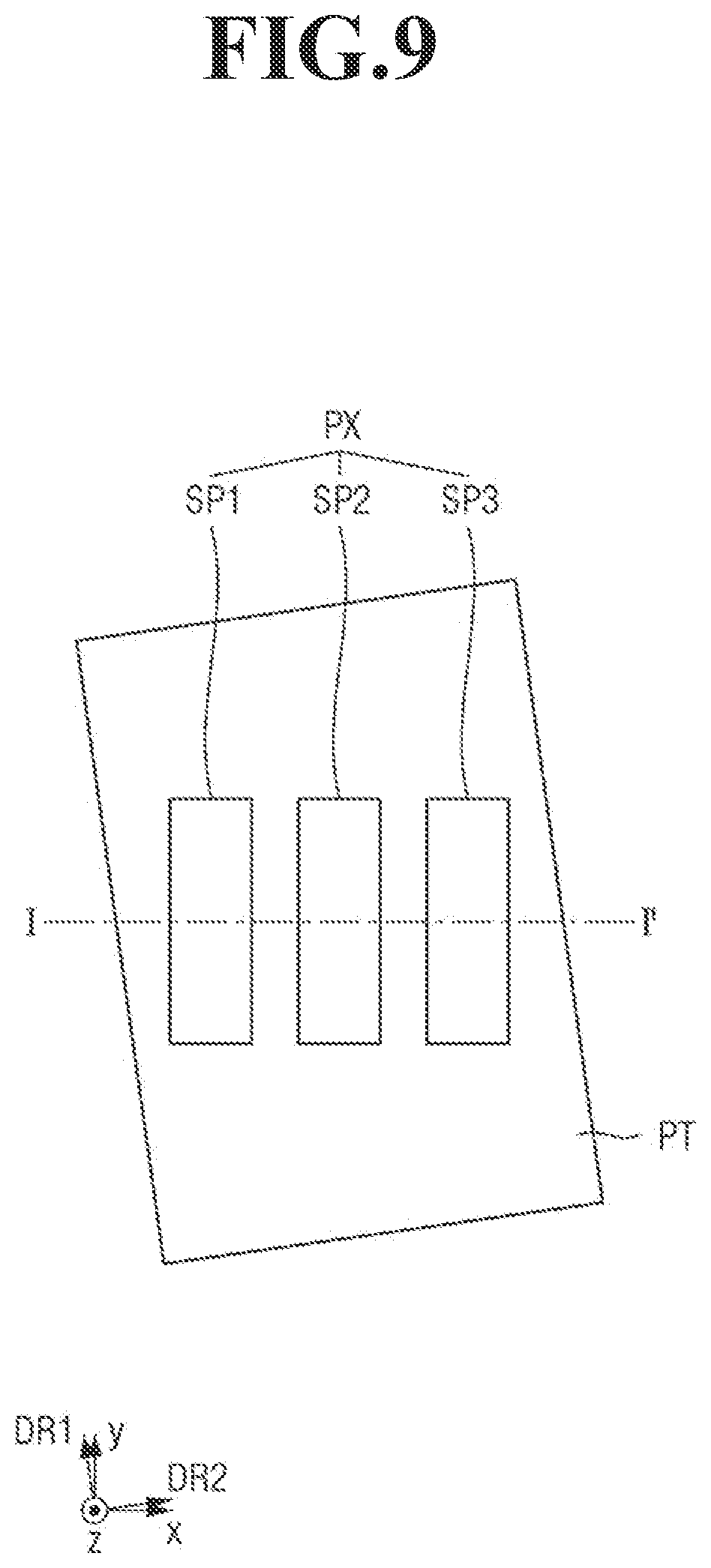 Patent US12348703 Figure 9 – Display device including switchable lens layer and resin for displaying a three-dimensional (3D) image and a two-dimensional (2D) image