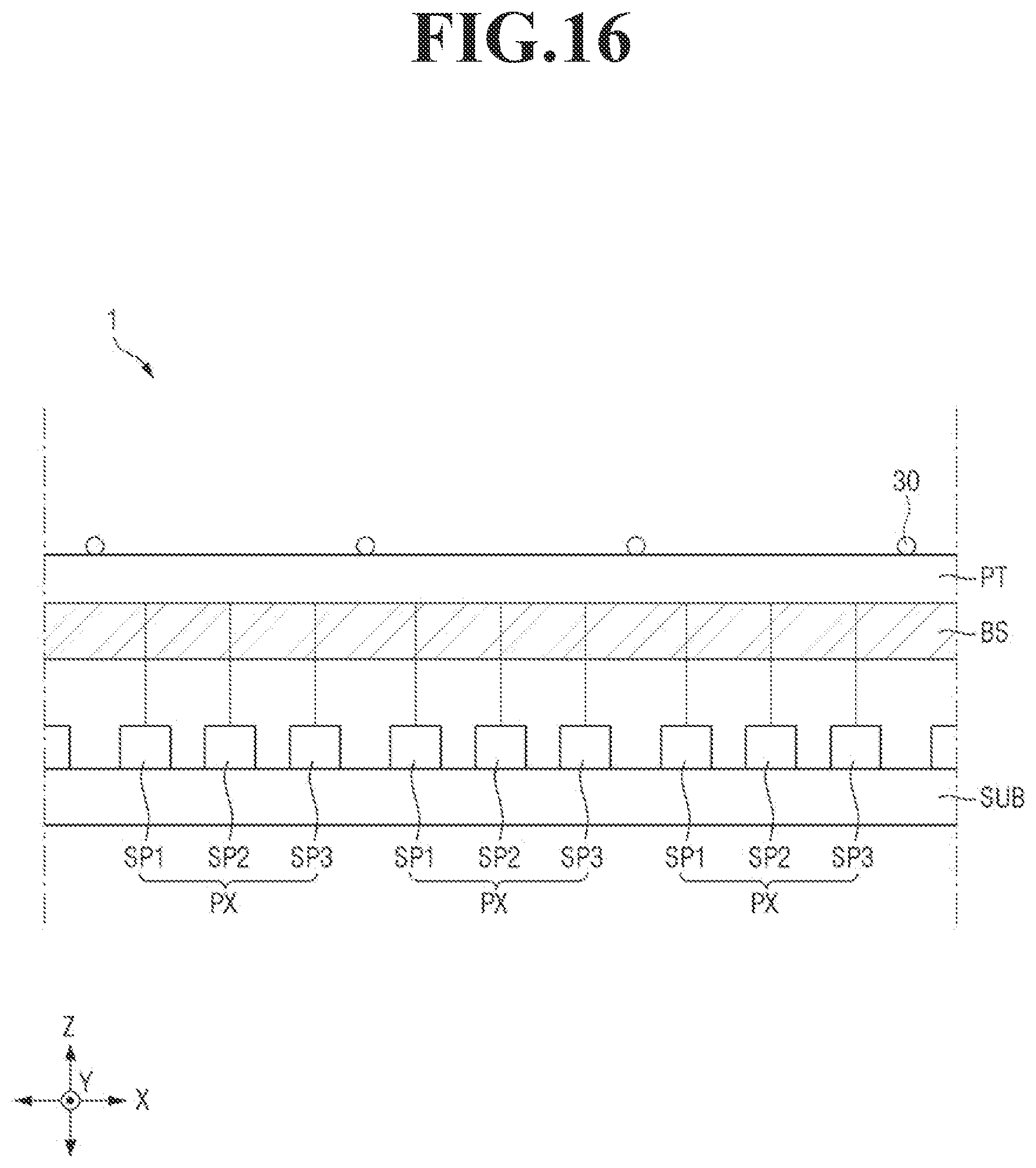Patent US12348703 Figure 16 – Display device including switchable lens layer and resin for displaying a three-dimensional (3D) image and a two-dimensional (2D) image