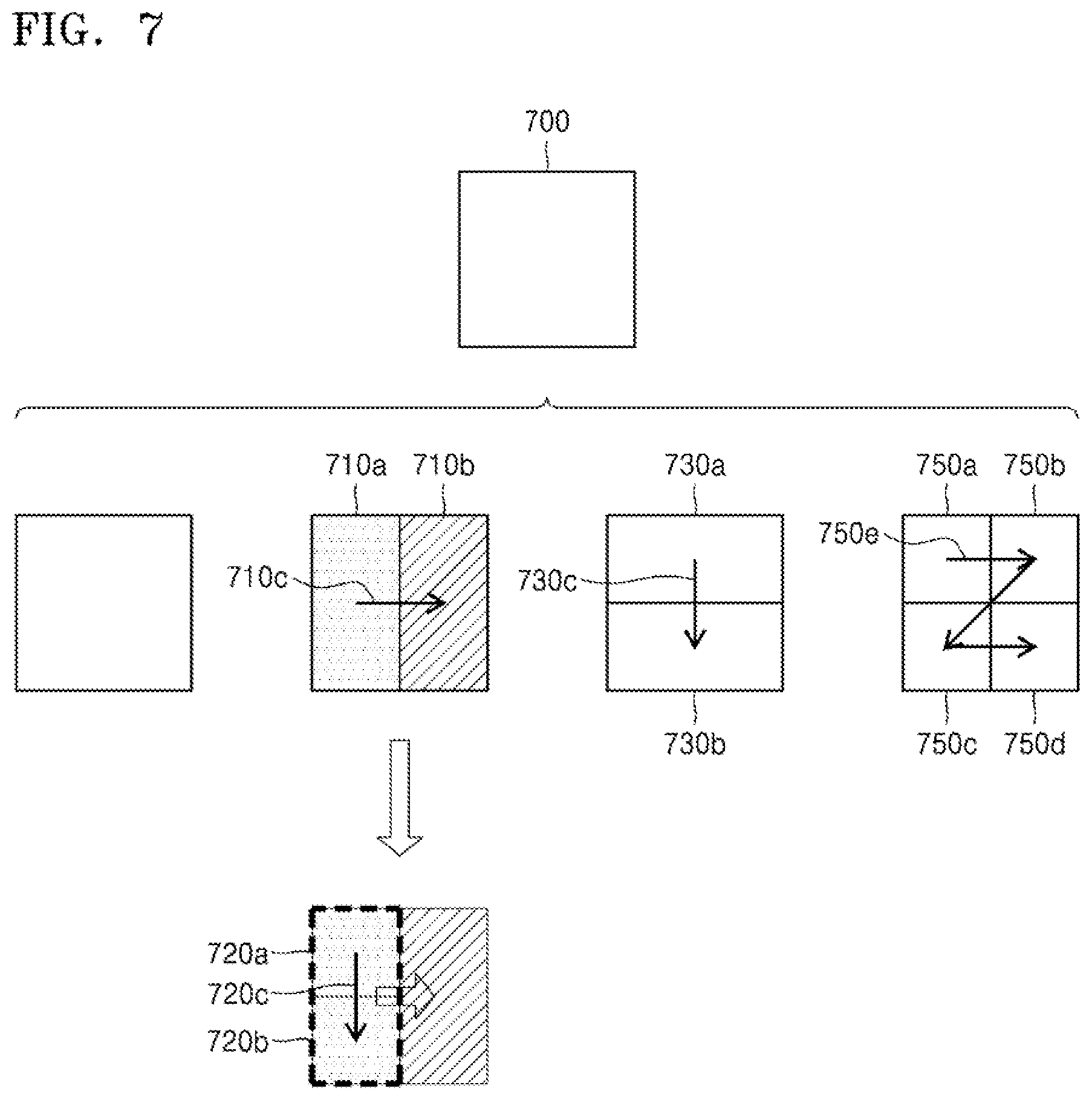Patent US12348714 Figure 7 – Image encoding device and image decoding device using triangular prediction mode, and image encoding method and image decoding method performed thereby
