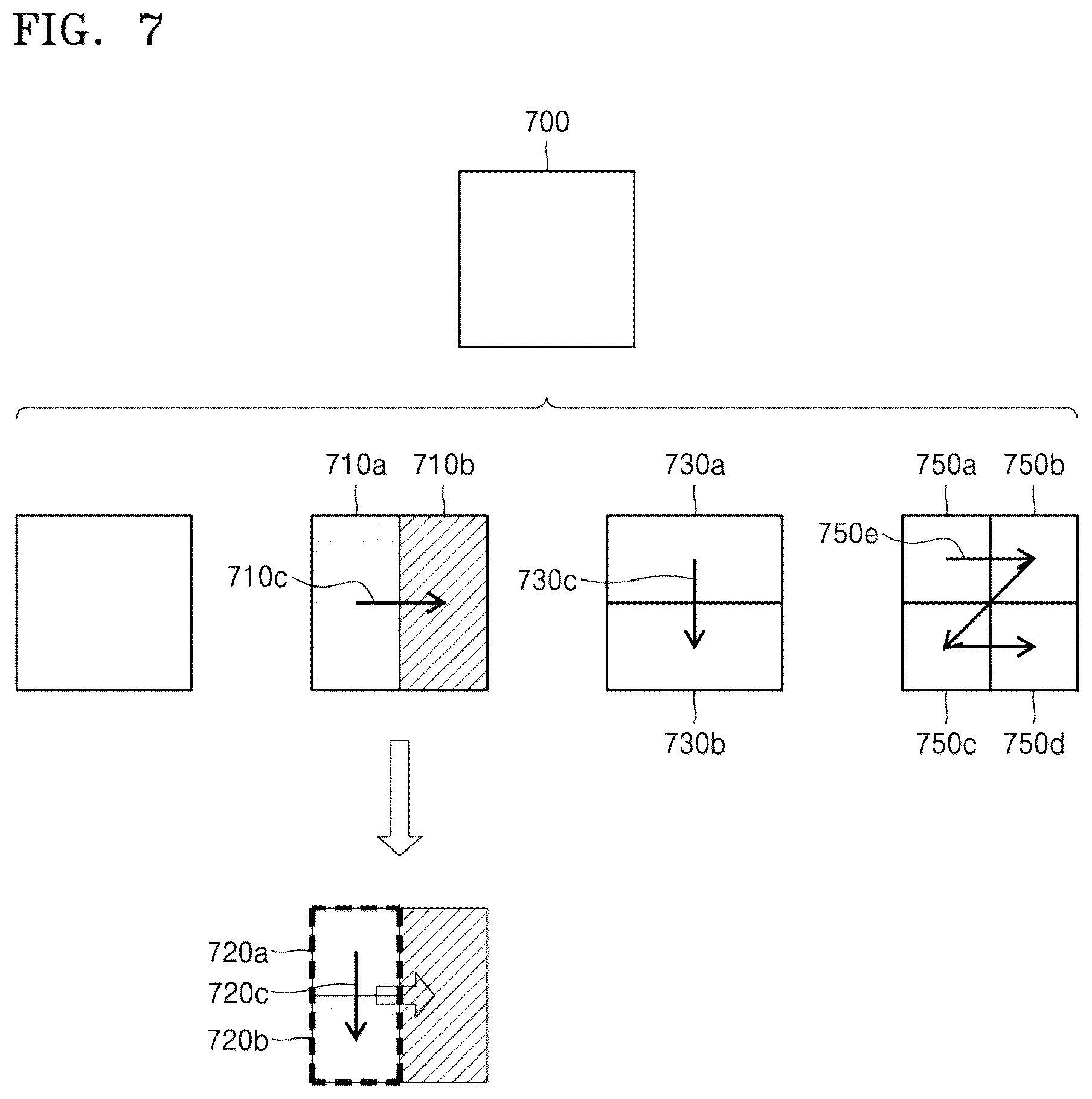 Patent US12348715 Figure 7 – Image encoding device and image decoding device using triangular prediction mode, and image encoding method and image decoding method performed thereby