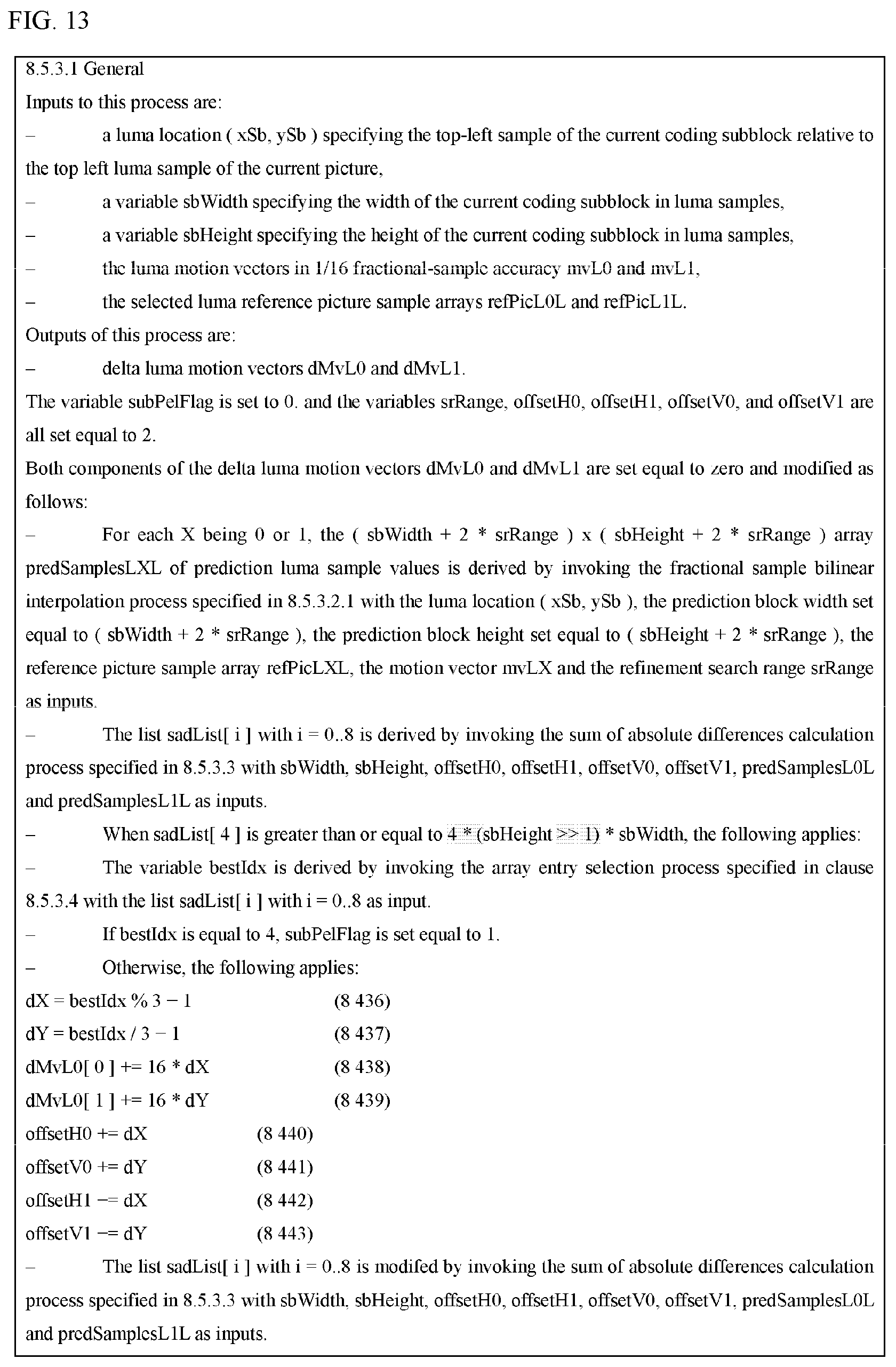 Patent US12348731 Figure 13 – Inter-prediction method and device based on DMVR and BDOF