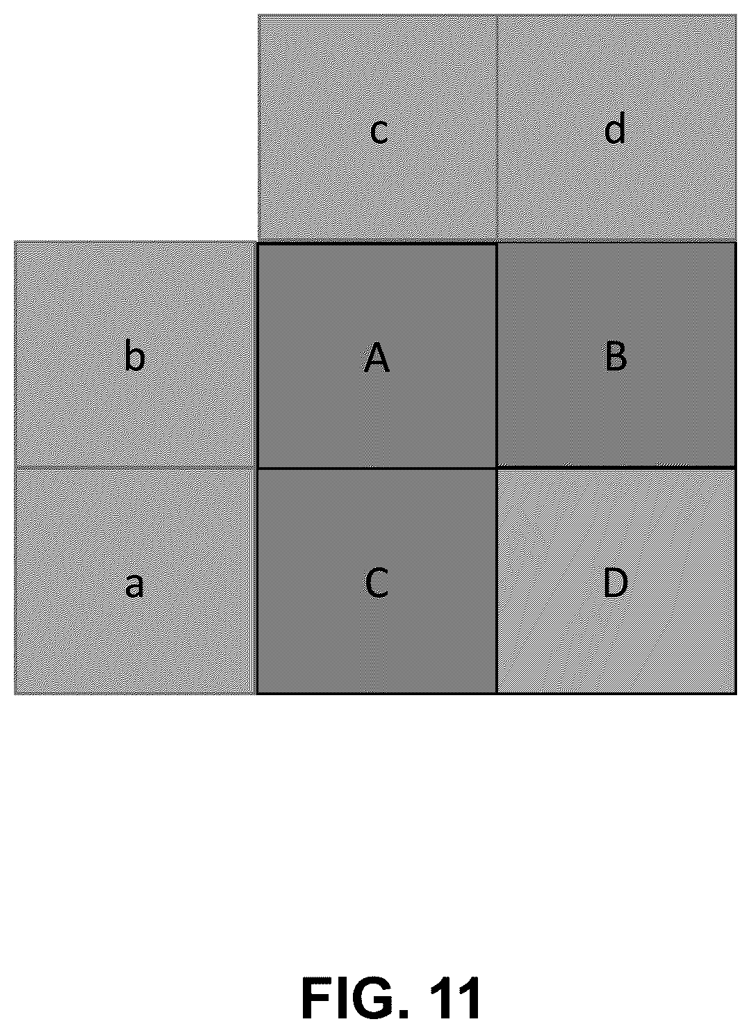 Patent US12348738 Figure 11 – Multiple hypothesis for sub-block prediction blocks