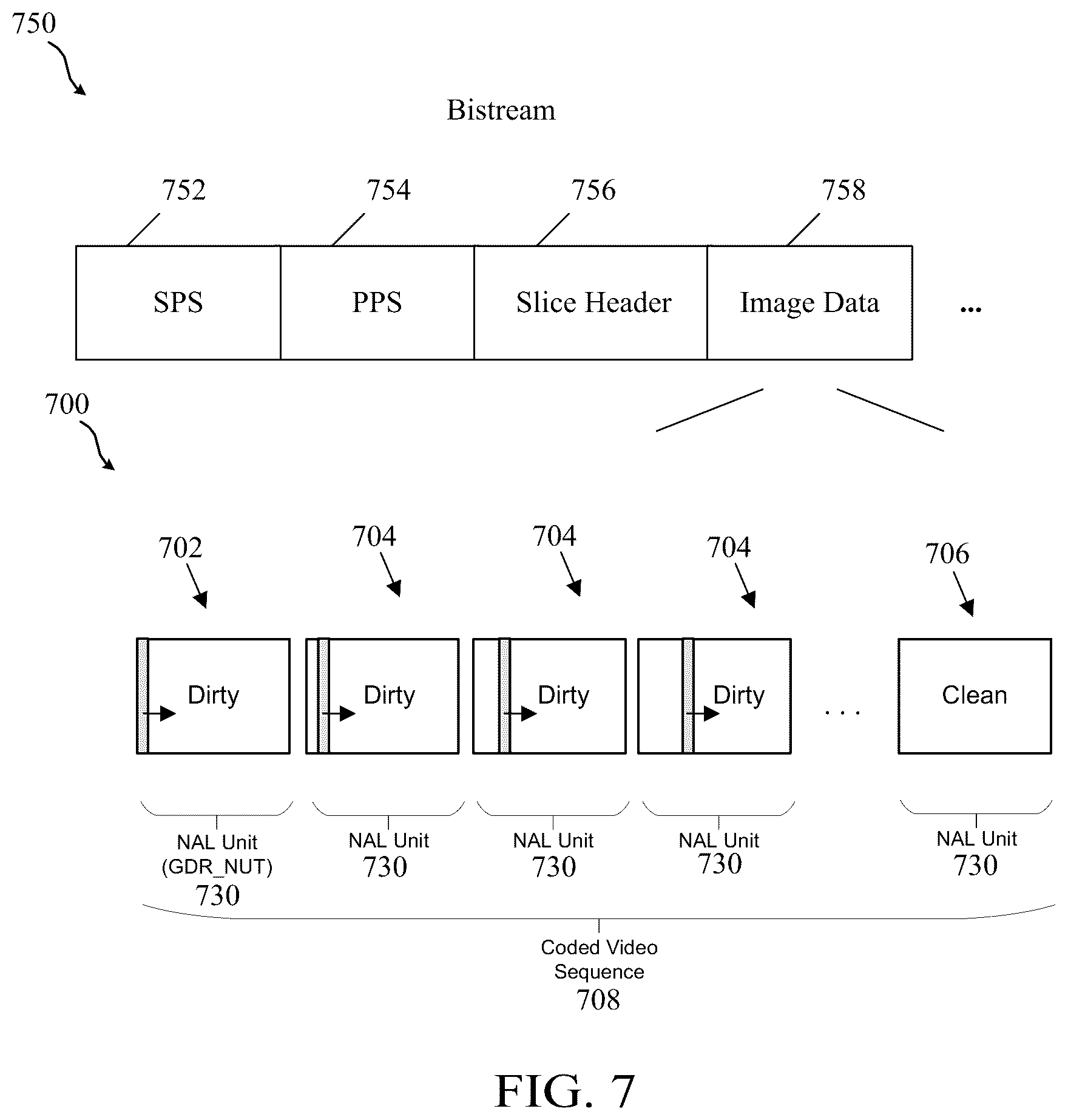 Patent US12348755 Figure 6 – Output of prior pictures for pictures starting a new coded video sequence in video coding