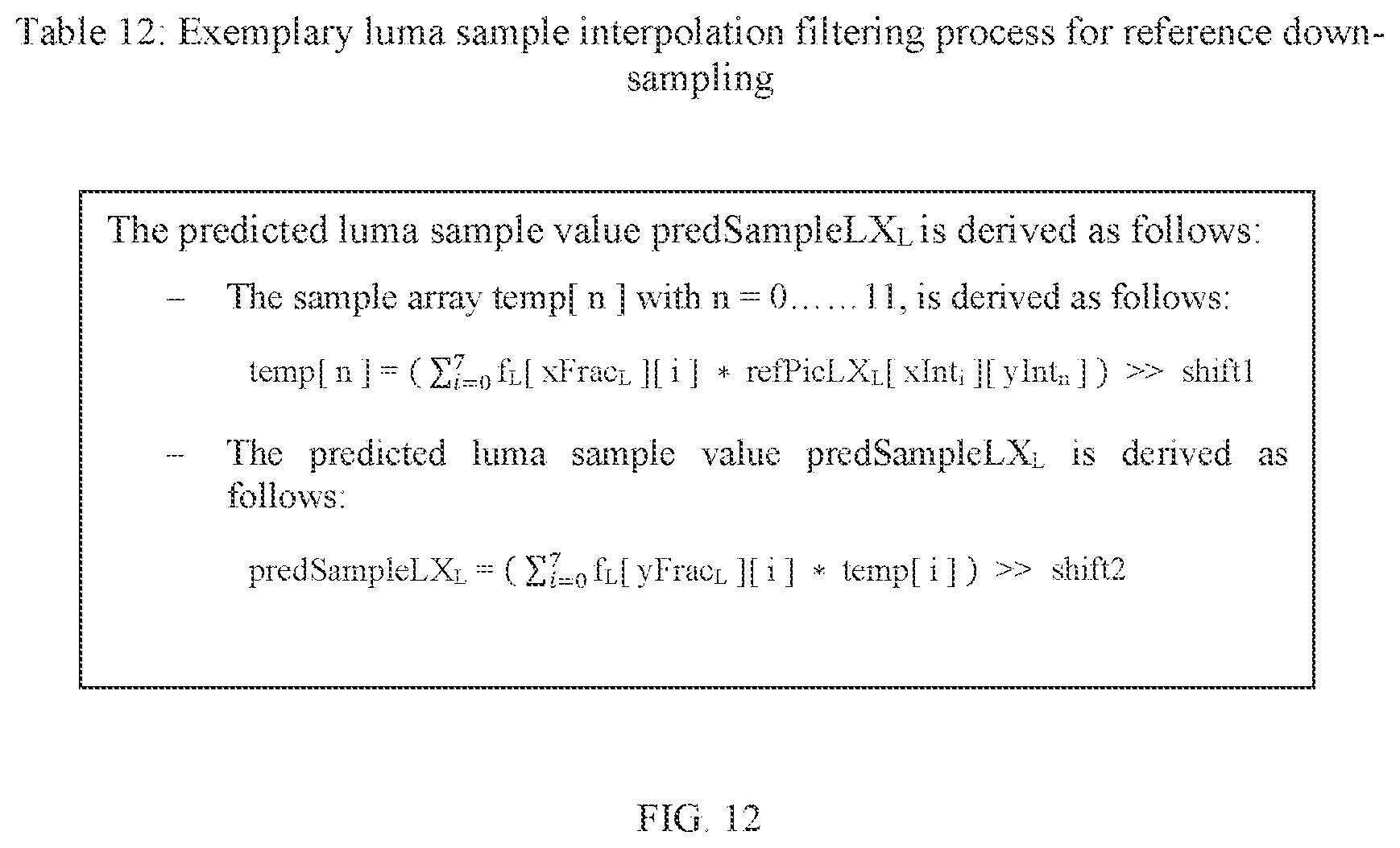 Patent US12348785 Figure 14 – Filters for motion compensation interpolation with reference down-sampling