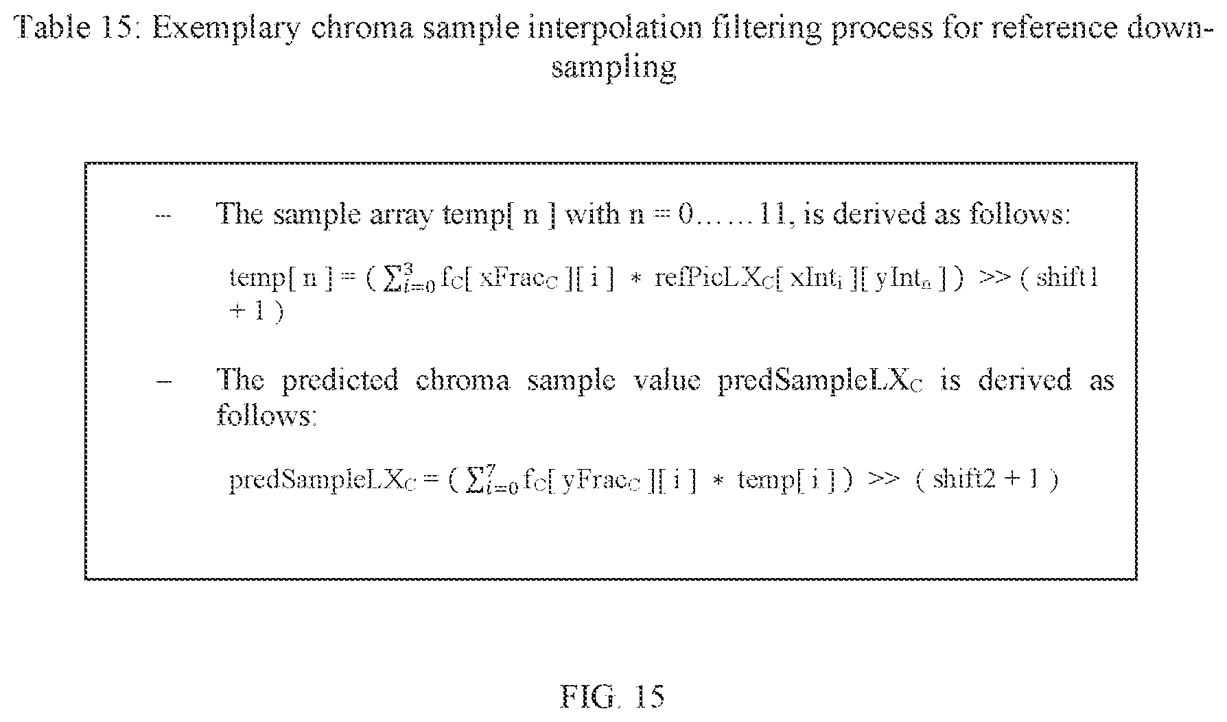 Patent US12348785 Figure 17 – Filters for motion compensation interpolation with reference down-sampling