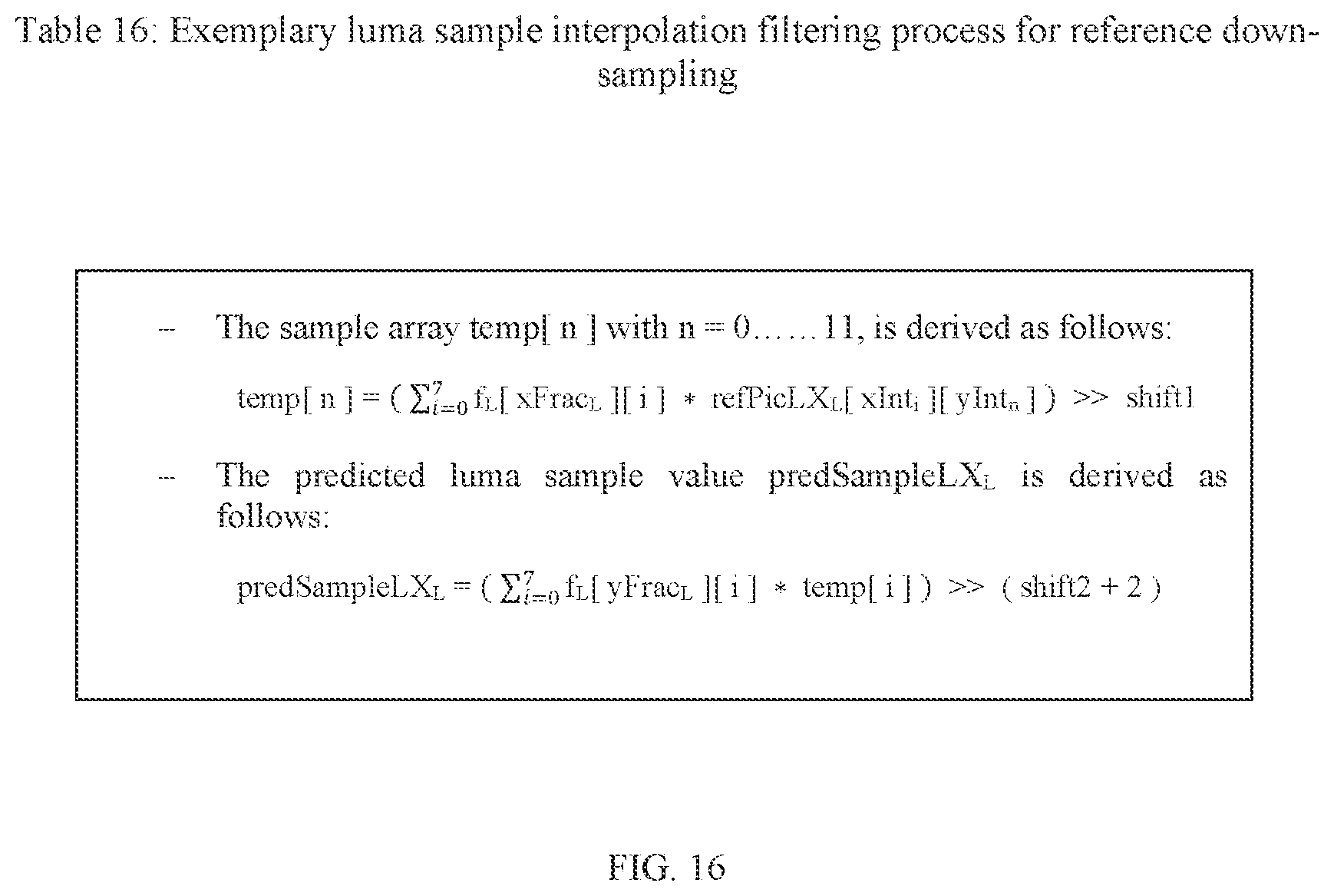 Patent US12348785 Figure 18 – Filters for motion compensation interpolation with reference down-sampling