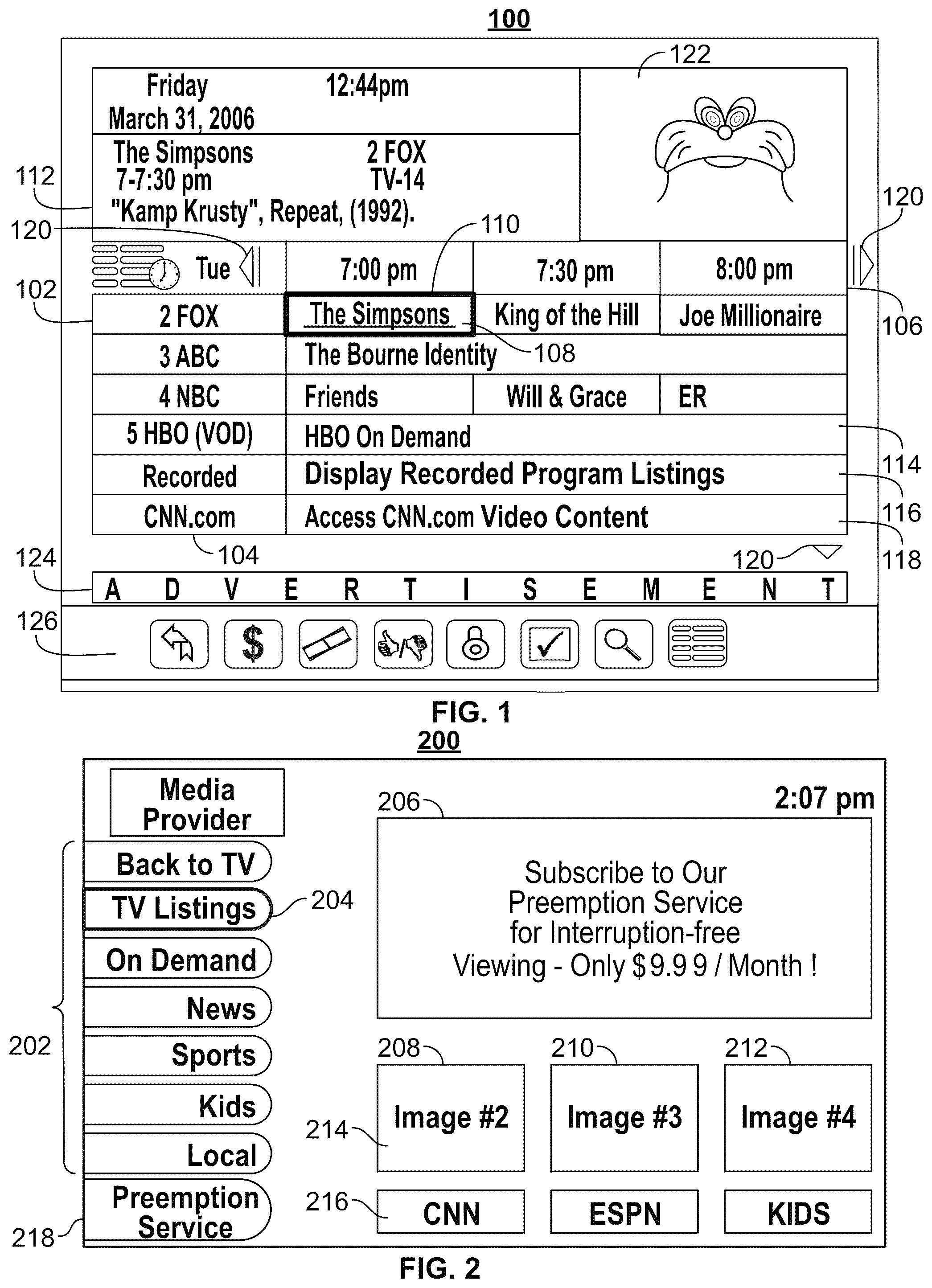 Patent US12348813 — Methods and systems for bypassing preemptions in recorded media assets — Figure 1