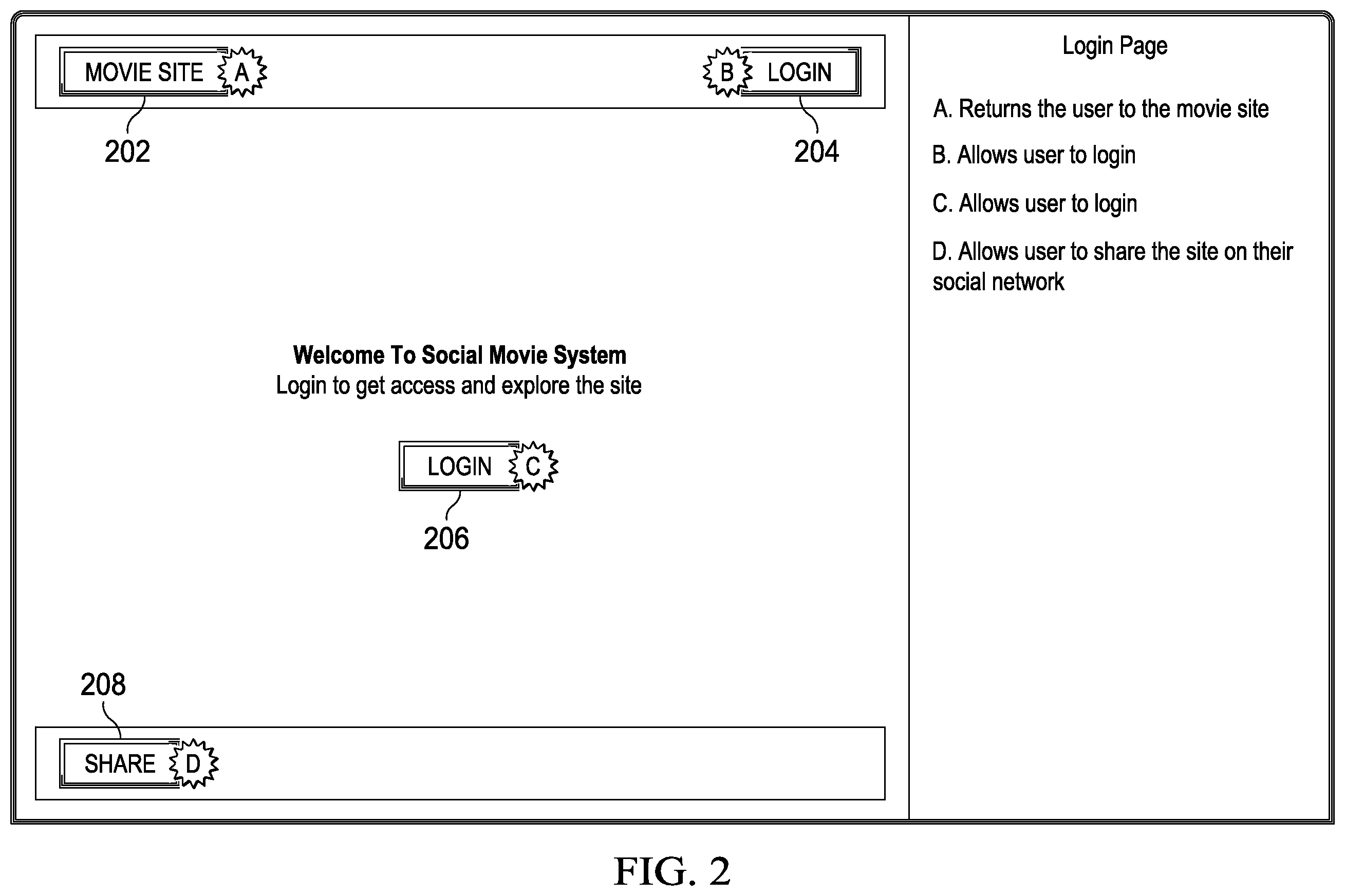 Patent US12348823 Figure 2 – Computing network for synchronized streaming of audiovisual content
