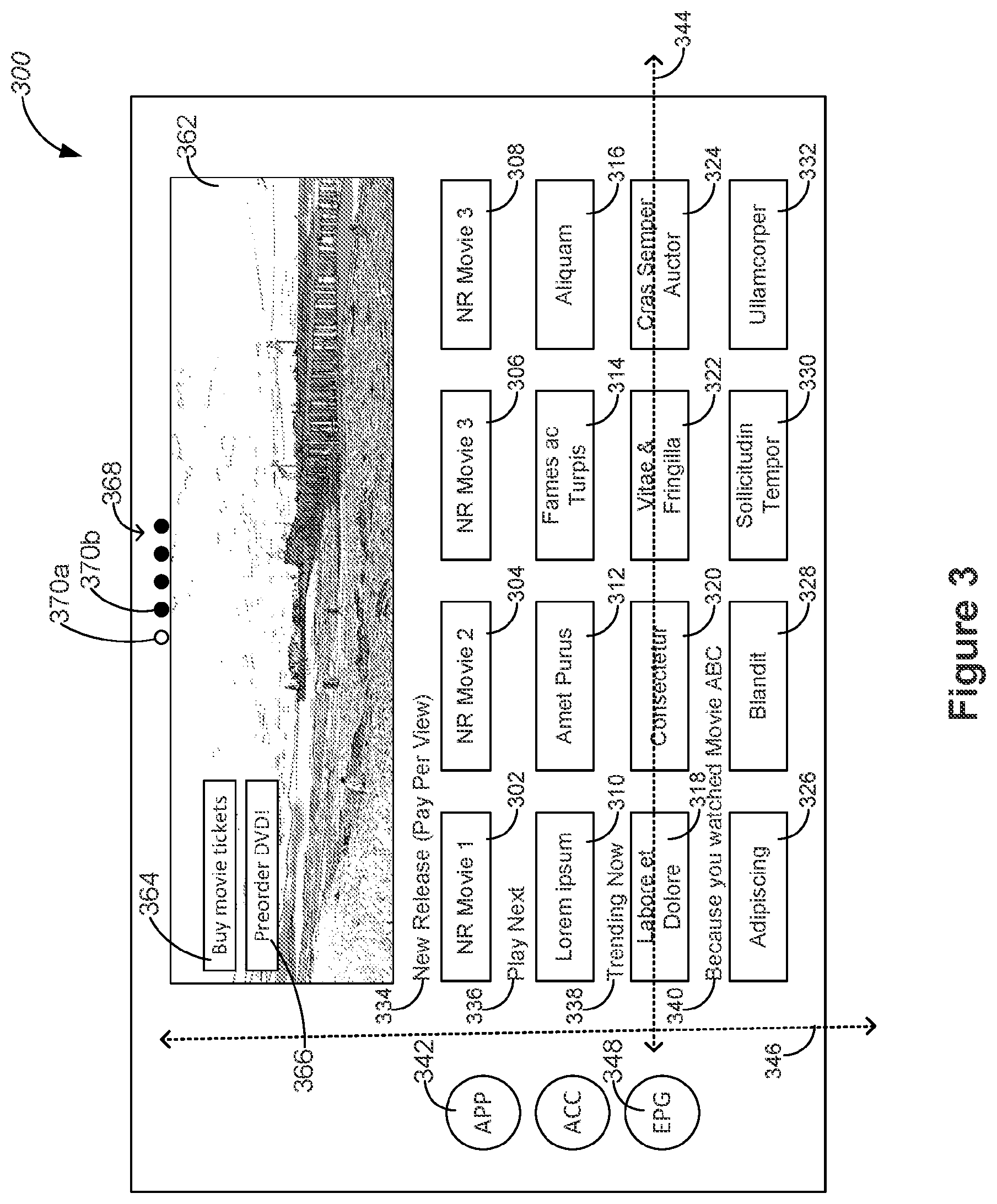 Patent US12348827 Figure 3 – Network-connected television devices with knowledge-based media content recommendations and unified user interfaces that present upcoming media content