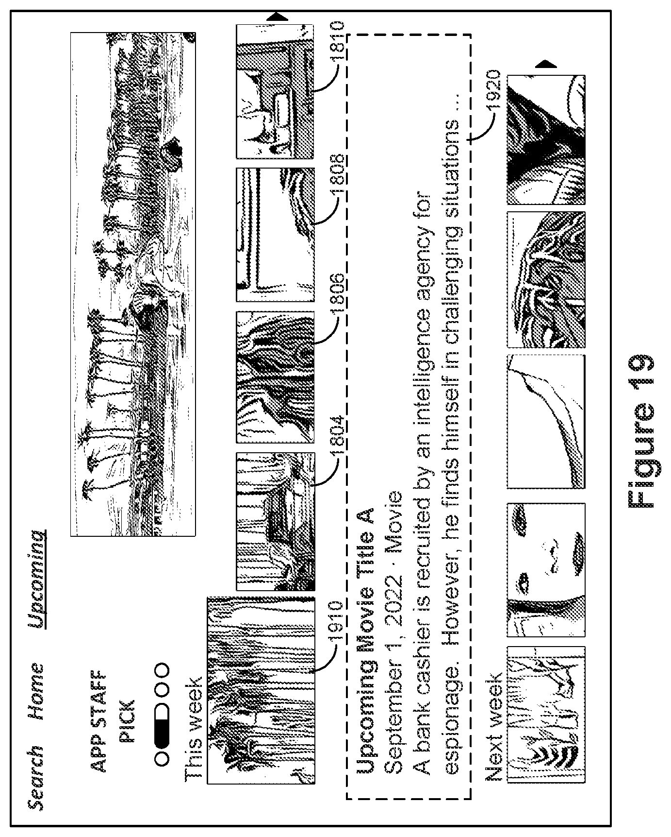 Patent US12348827 Figure 20 – Network-connected television devices with knowledge-based media content recommendations and unified user interfaces that present upcoming media content