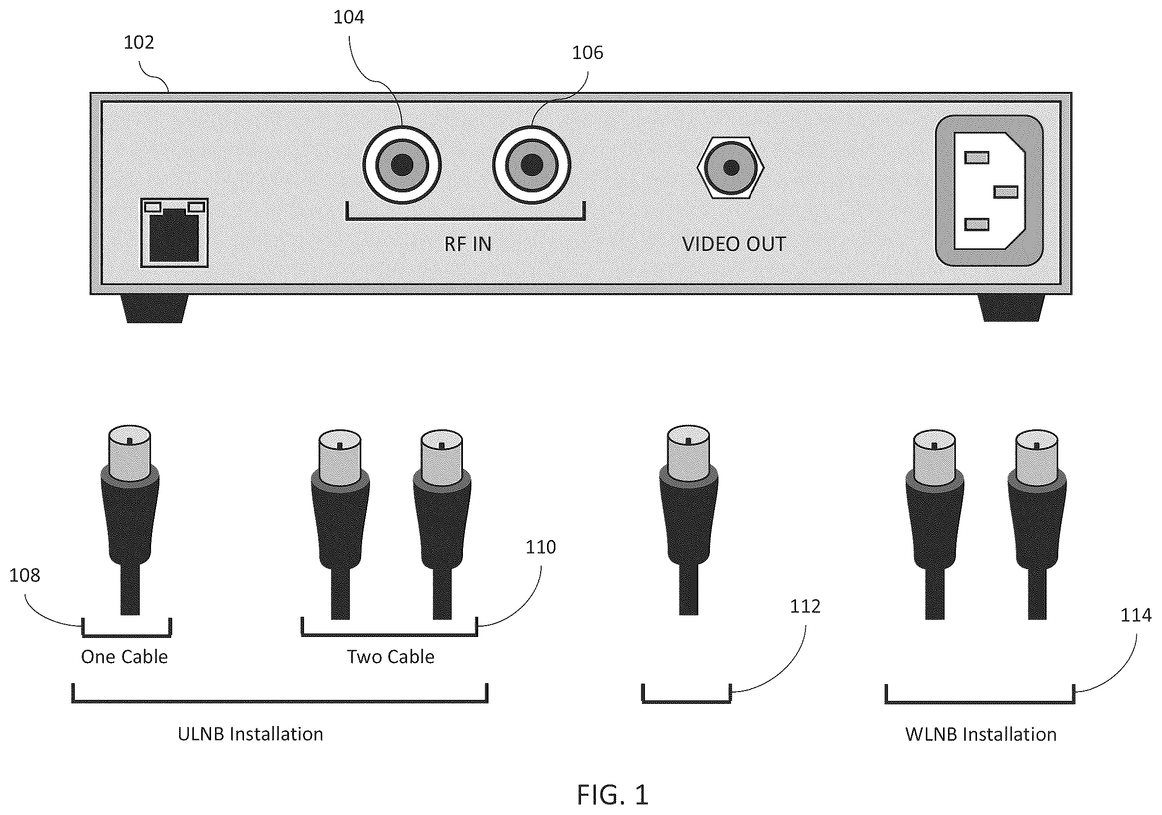 Patent US12348835 — System and method for improved determination of satellite interface type — Figure 1
