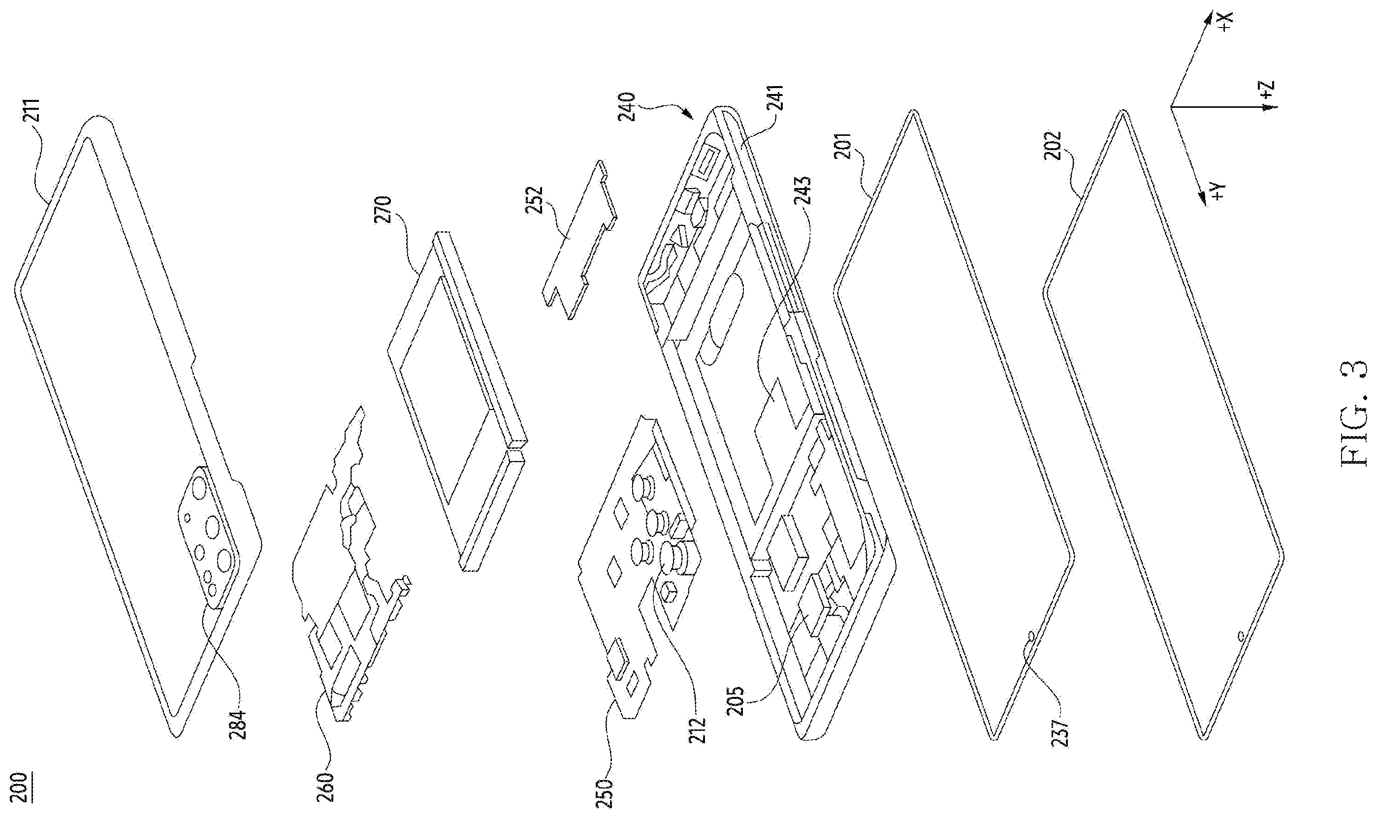 Patent US12348844 Figure 3 – Electronic device including structure for supporting camera module