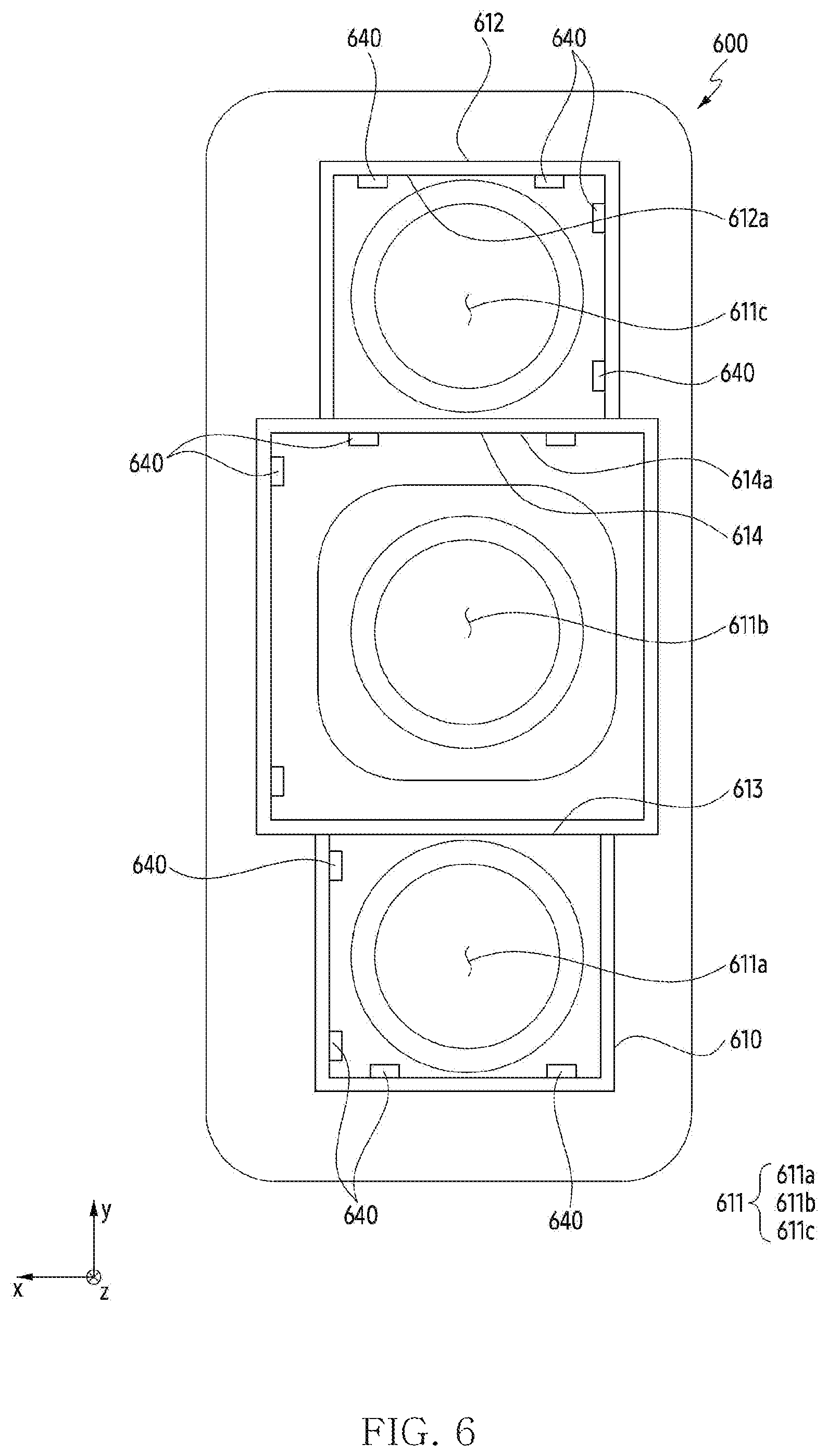 Patent US12348844 Figure 7 – Electronic device including structure for supporting camera module