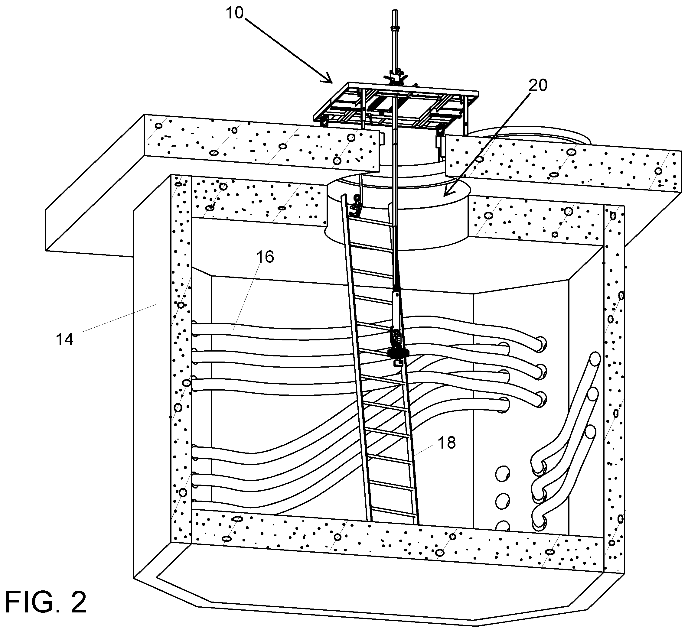 Patent US12348849 Figure 2 – Stabalized electrical manhole inspection tool