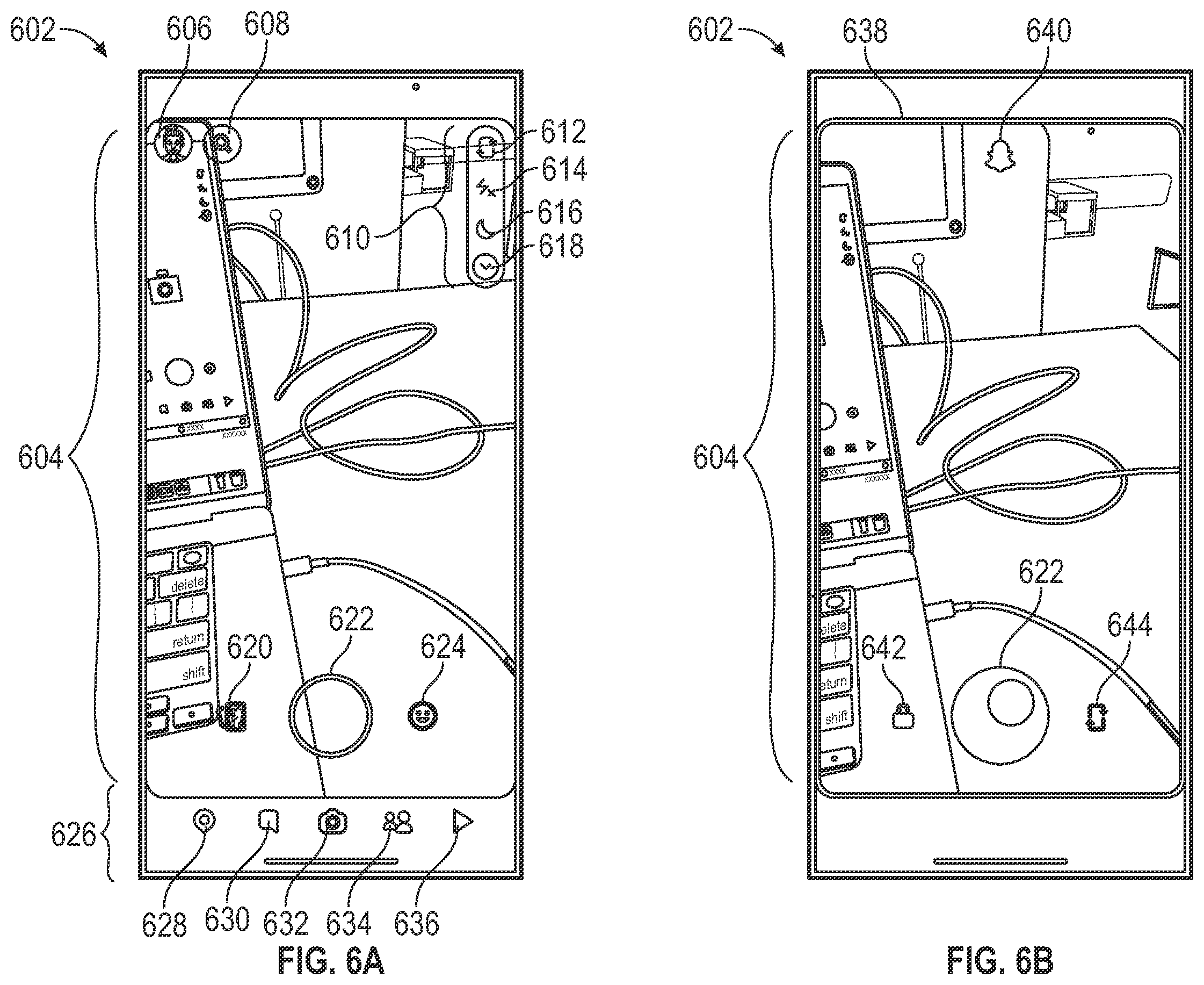 Patent US12348855 Figure 6 – Providing draggable shutter button during video recording