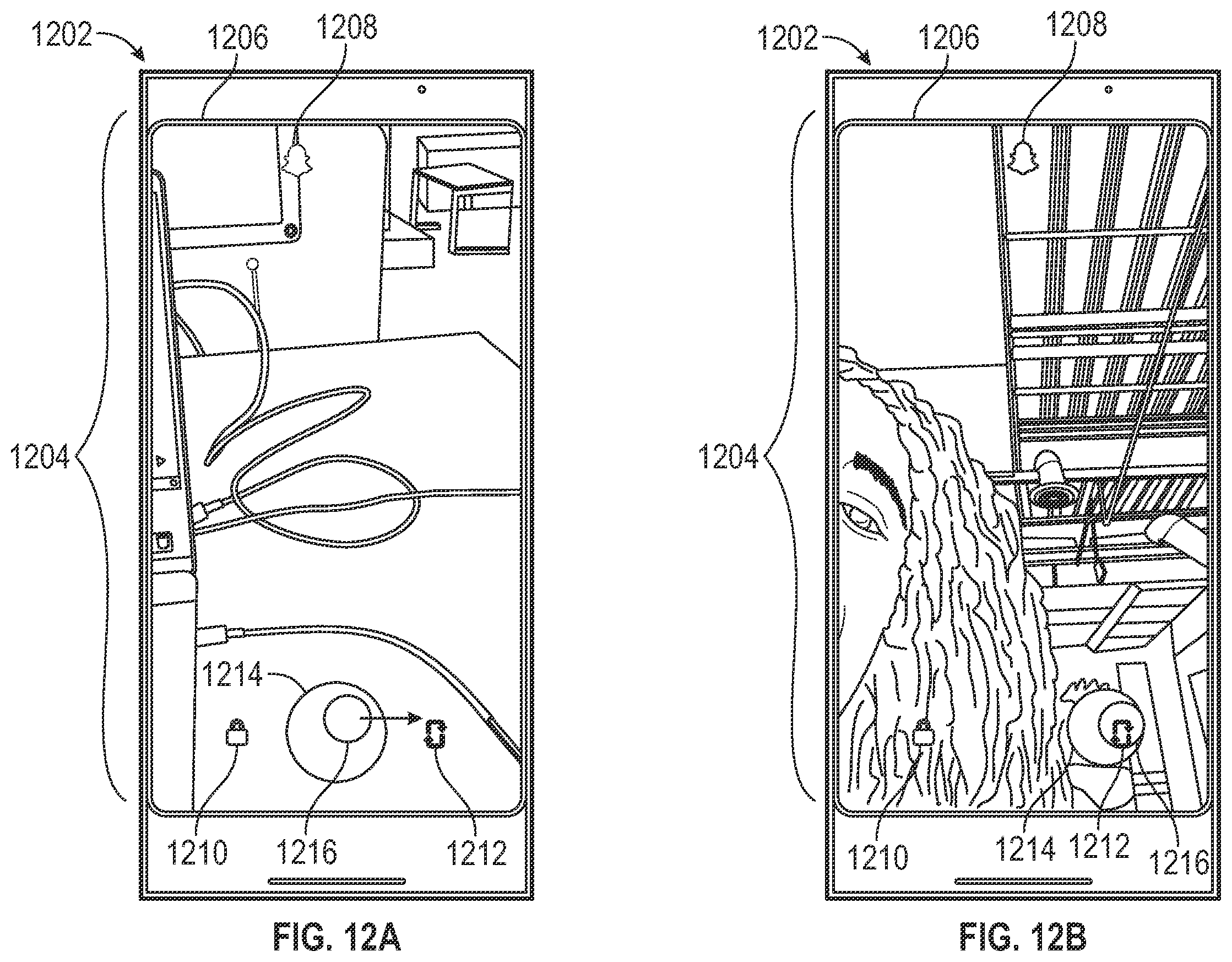 Patent US12348855 Figure 10 – Providing draggable shutter button during video recording
