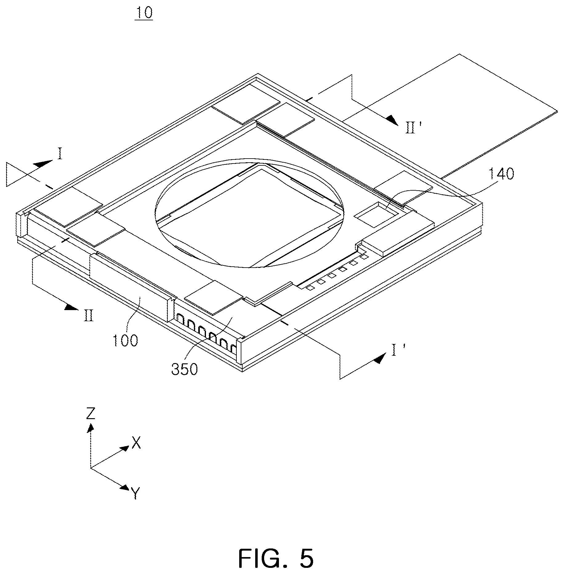 Patent US12348868 Figure 5 – Camera module actuator for optical image stabilization with movable image sensor