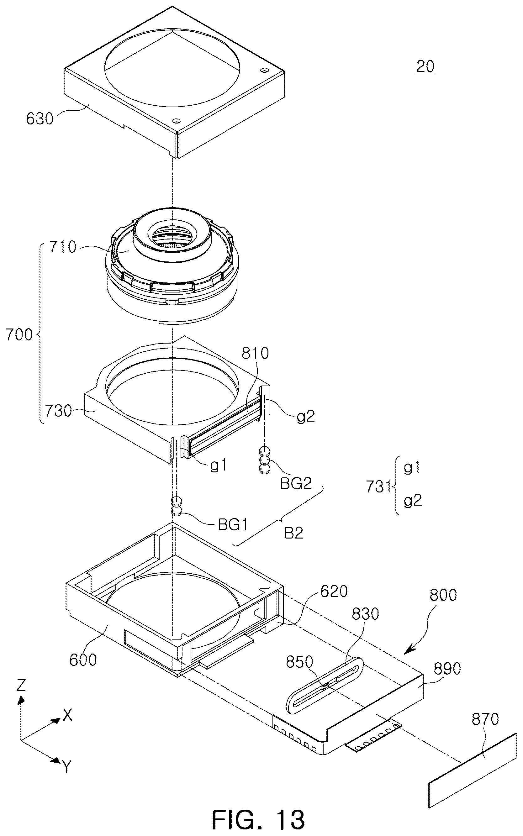Patent US12348868 Figure 15 – Camera module actuator for optical image stabilization with movable image sensor