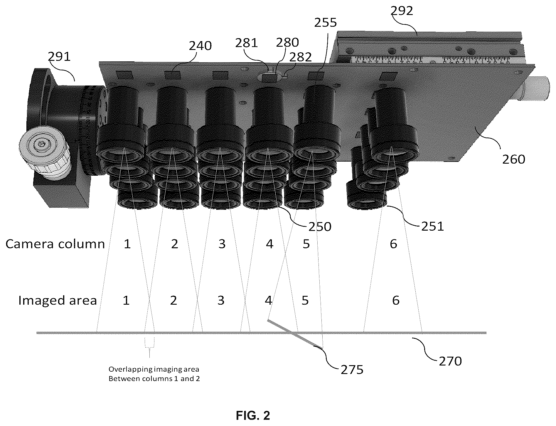 Patent US12348879 Figure 2 – Unscanned optical inspection system using a micro camera array