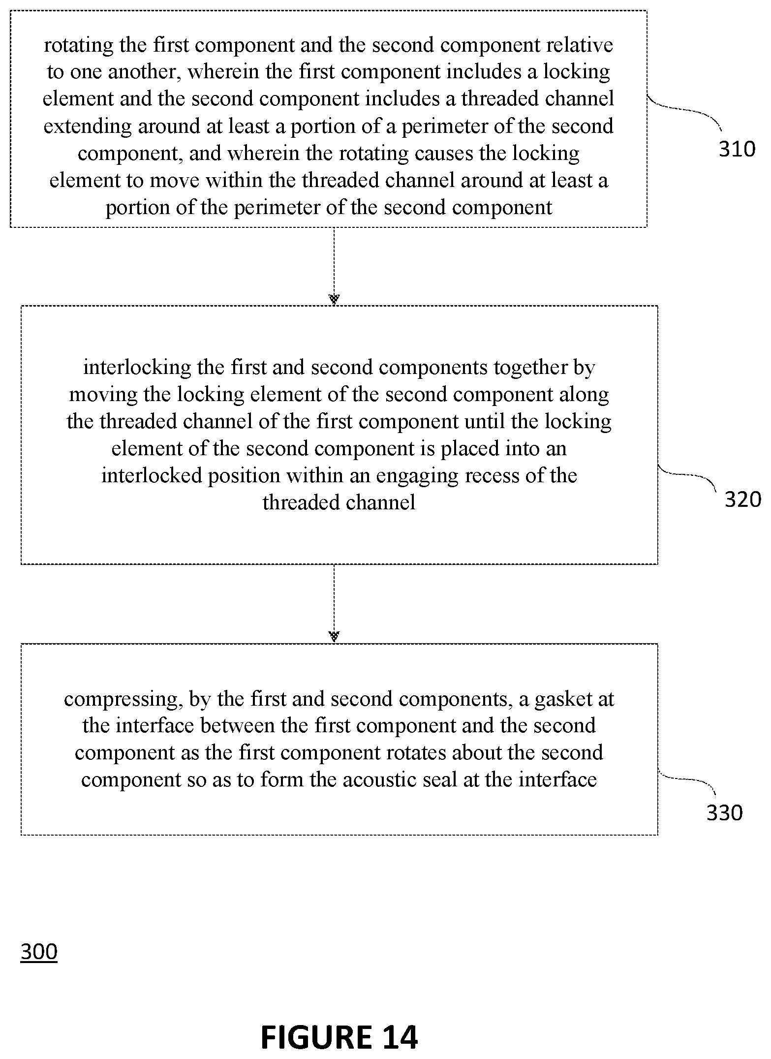 Patent US12348923 Figure 14 – Systems, device assemblies, and methods for achieving acoustic seal and ingress protection