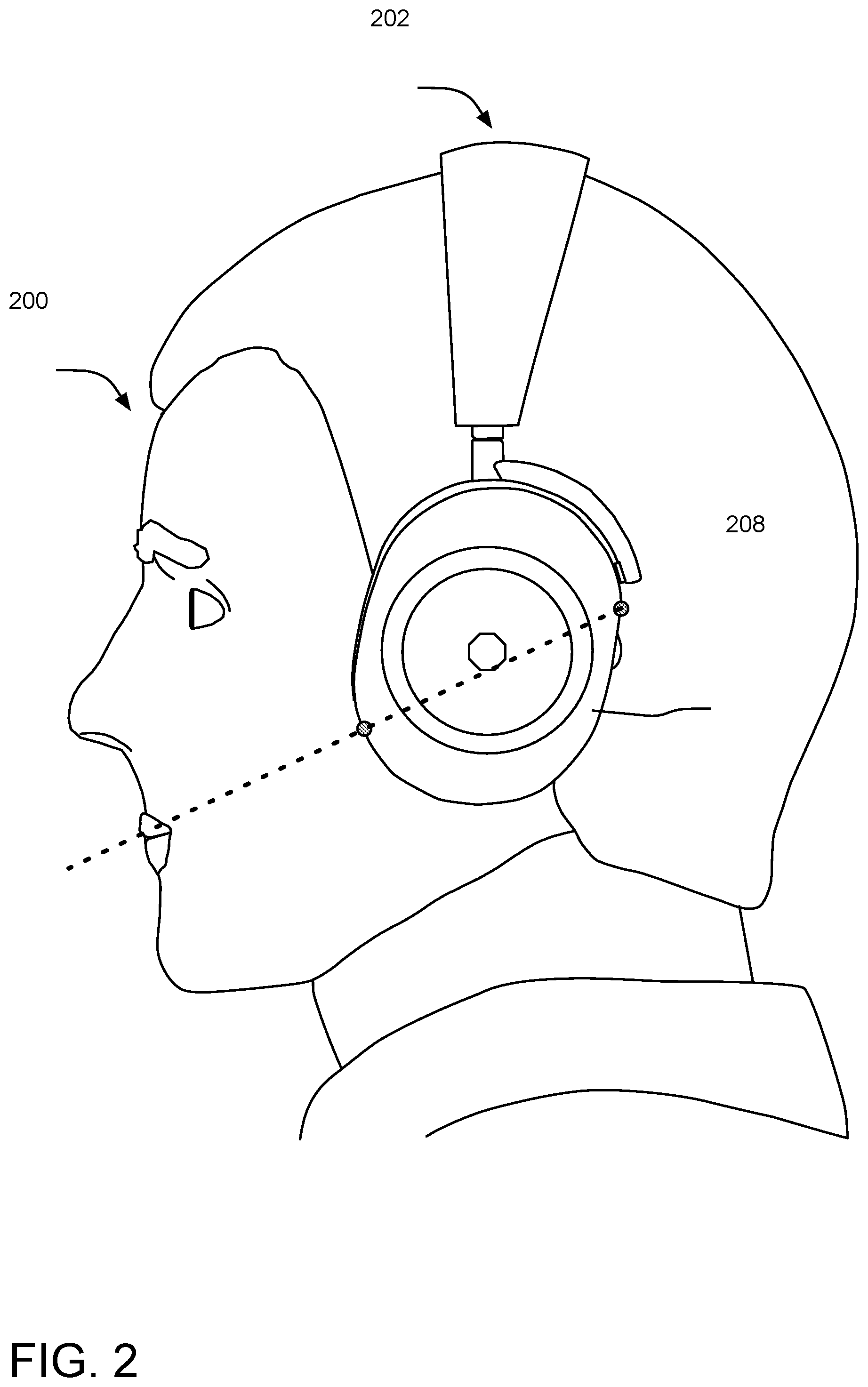 Patent US12348926 Figure 2 – Multi-microphone headset