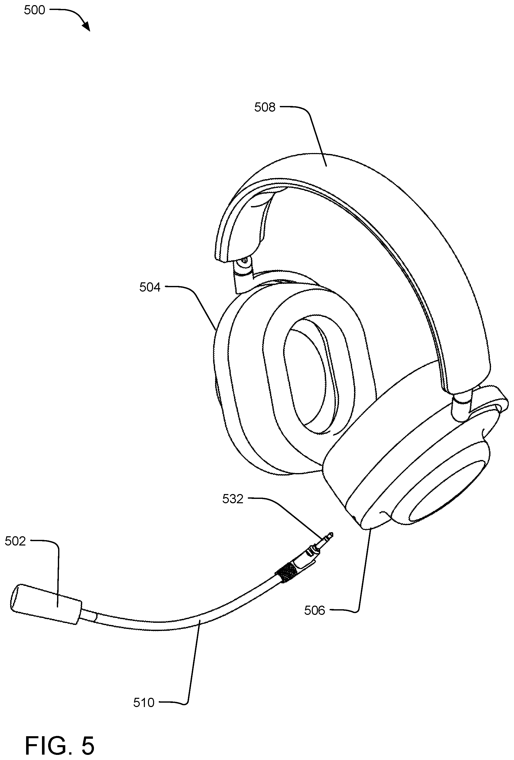 Patent US12348926 Figure 5 – Multi-microphone headset