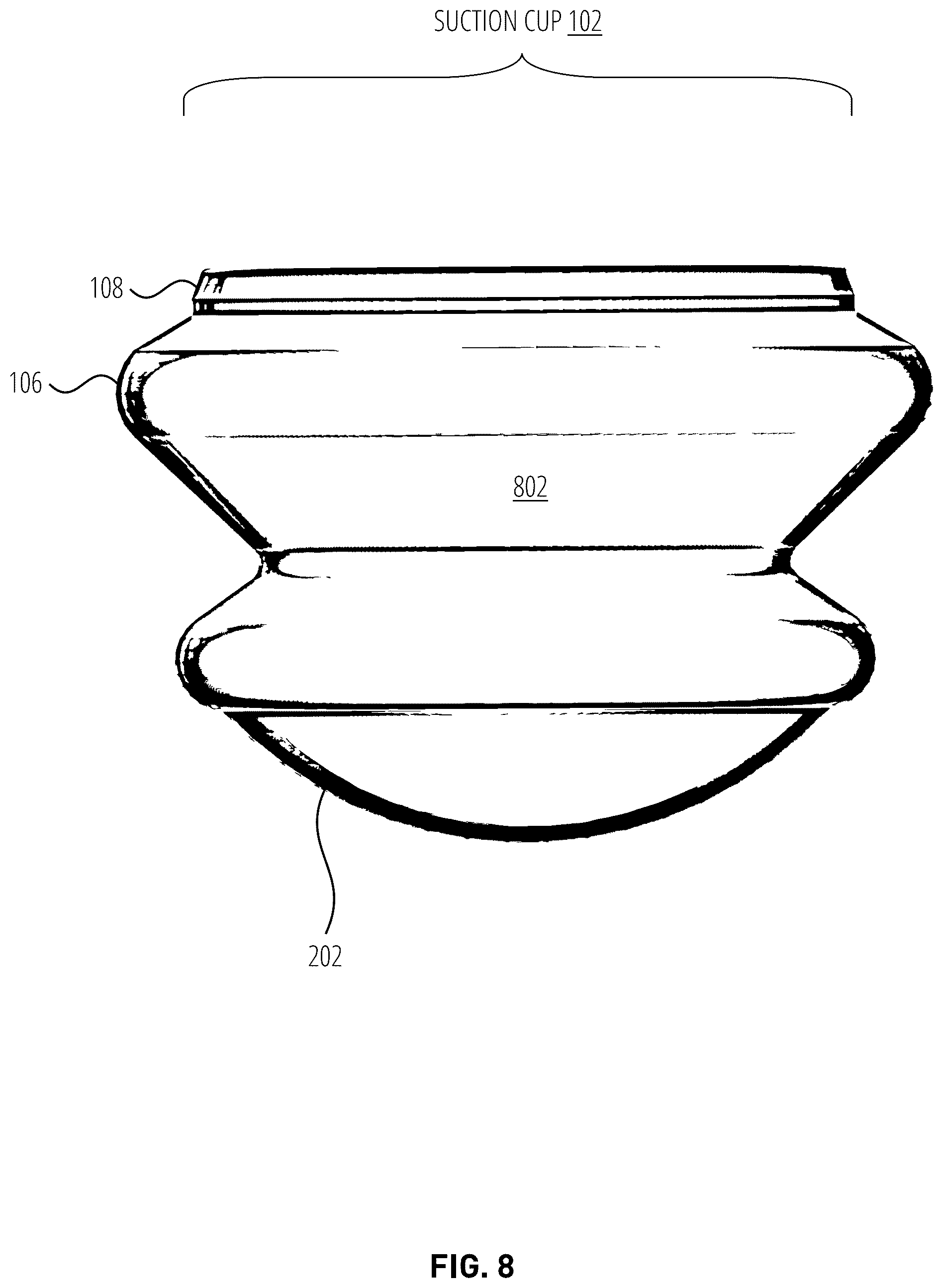 Patent US12348928 Figure 8 – Suction cup headphone apparatus