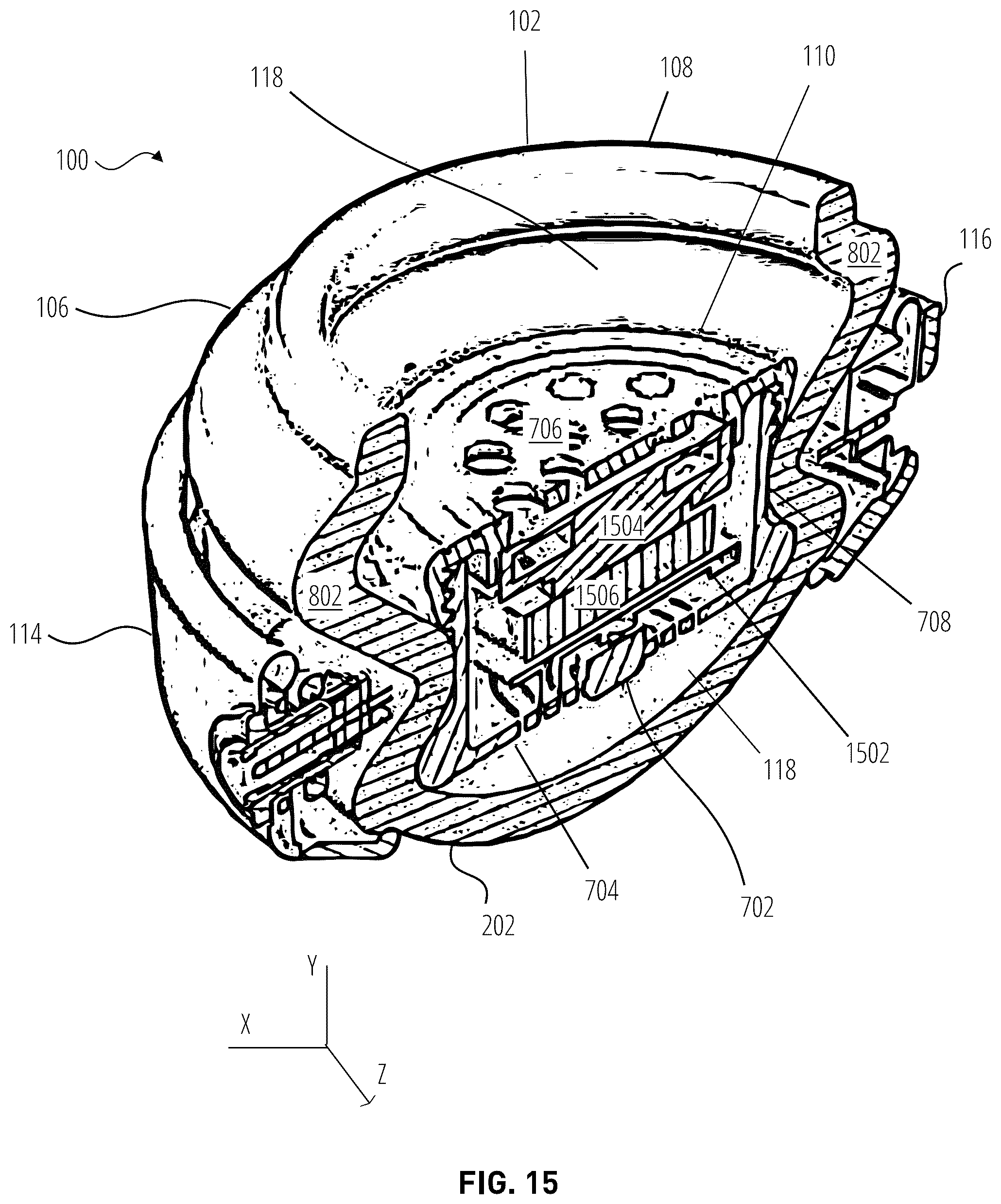 Patent US12348928 Figure 15 – Suction cup headphone apparatus
