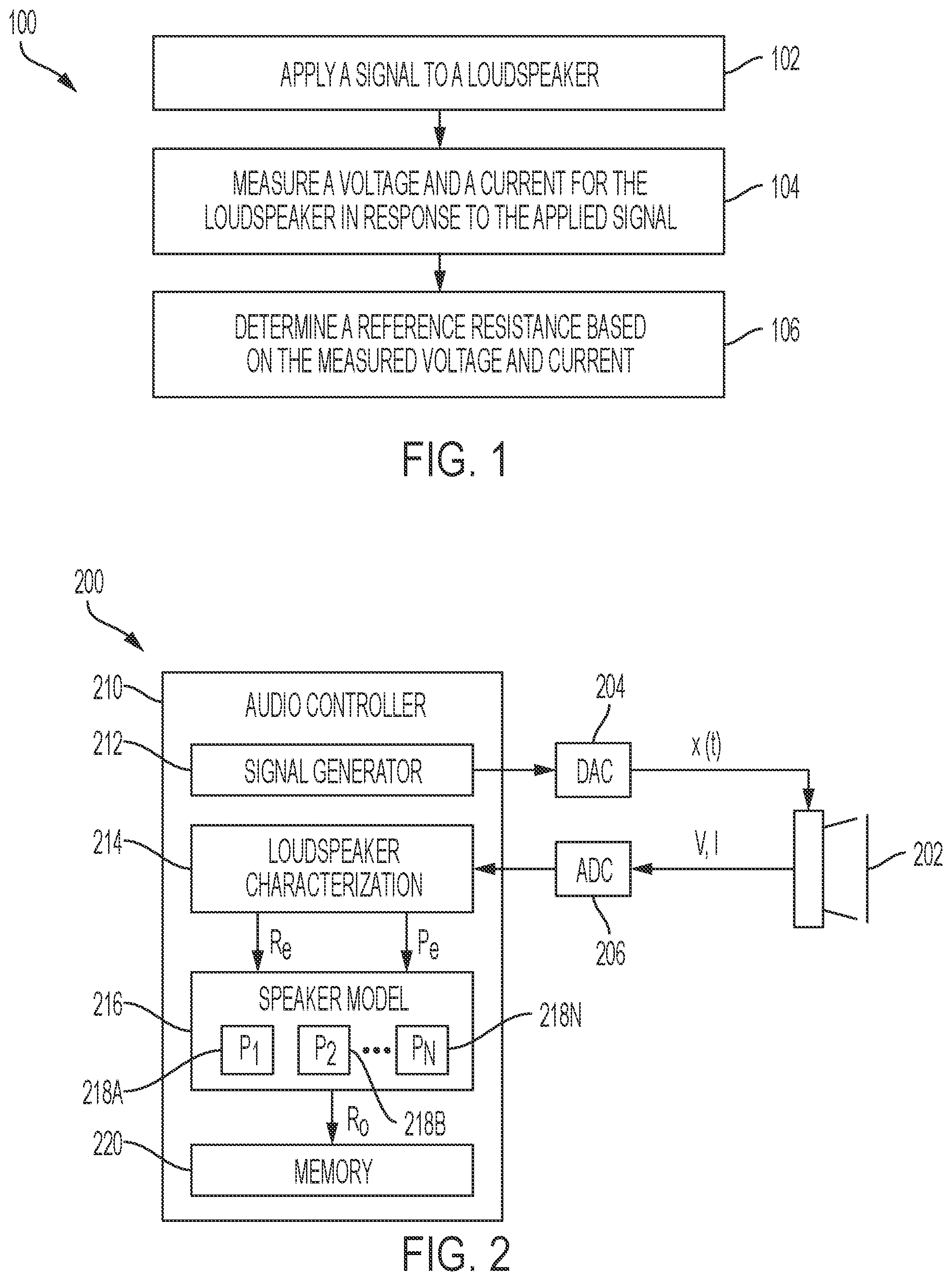 Patent US12348940 — On-device loudspeaker reference resistance determination — Figure 1