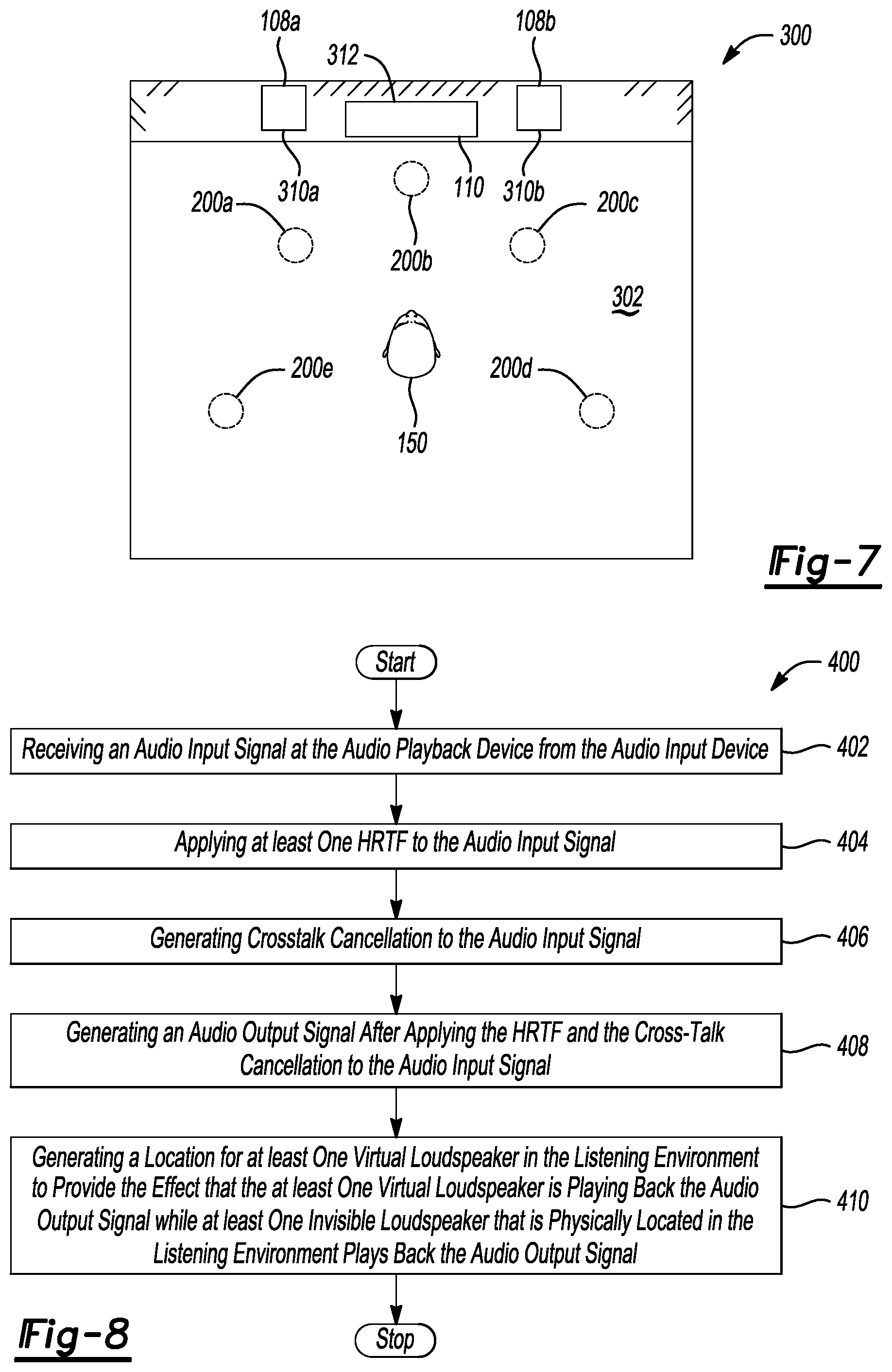 Patent US12348951 Figure 4 – System and method for virtual sound effect with invisible loudspeaker(s)