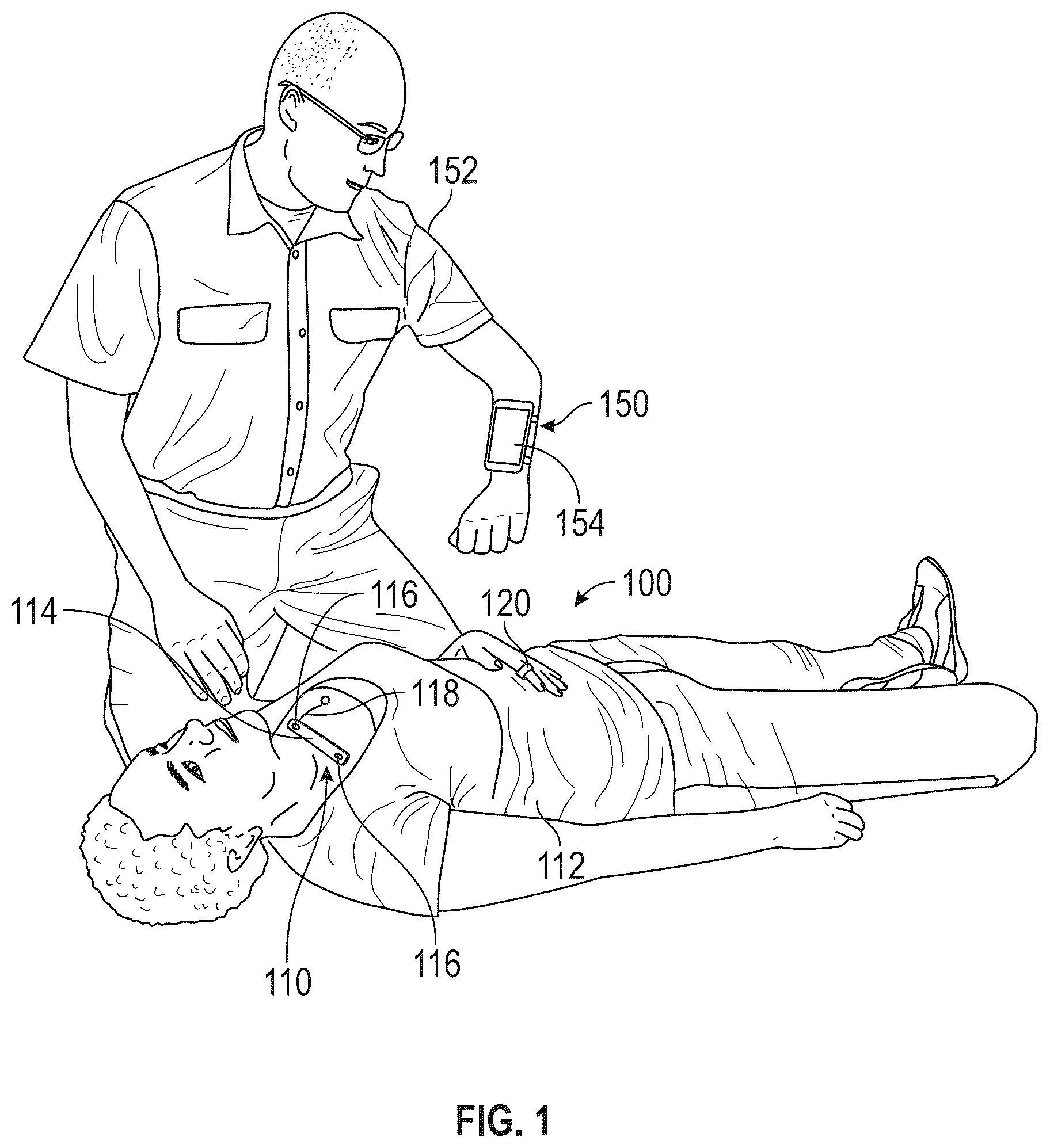 Patent US12350007 Figure 1 – Wearable health monitoring device