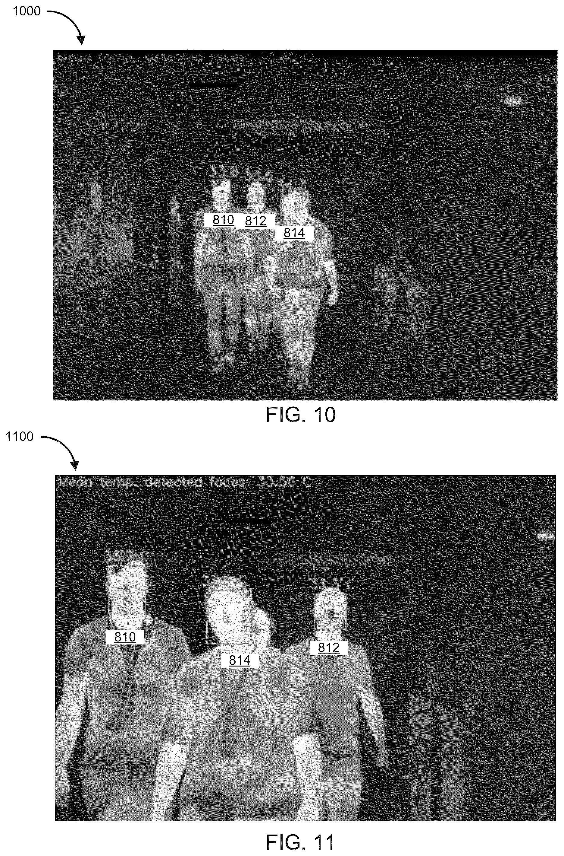 Patent US12350016 Figure 8 – Thermal imaging temperature measurement of inner canthus systems and methods