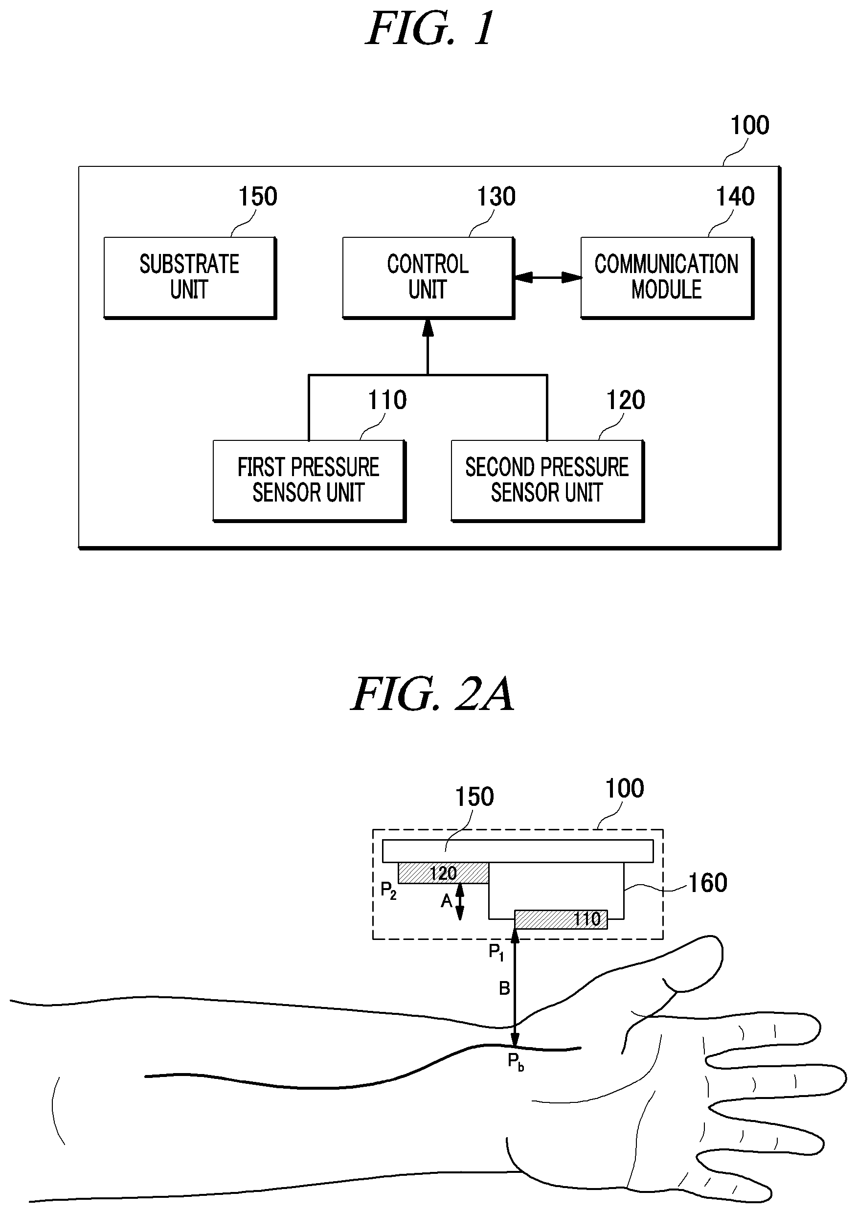 Patent US12350022 Figure 1 – Sensor module for measuring blood pressure, and wrist-wearable portable blood pressure measurement device using same