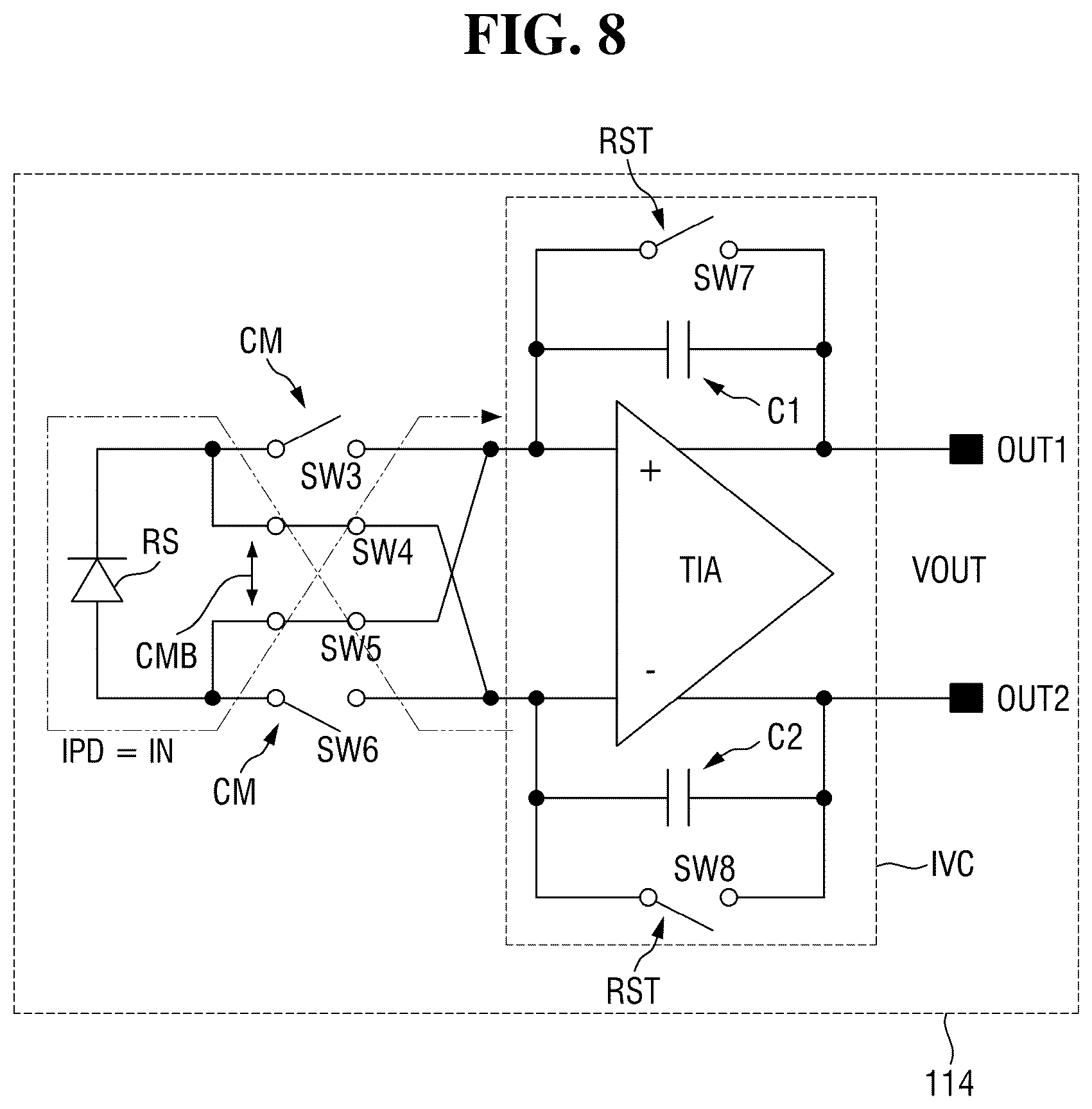 Patent US12350026 Figure 8 – Photoplethysmography sensor and semiconductor device including the same