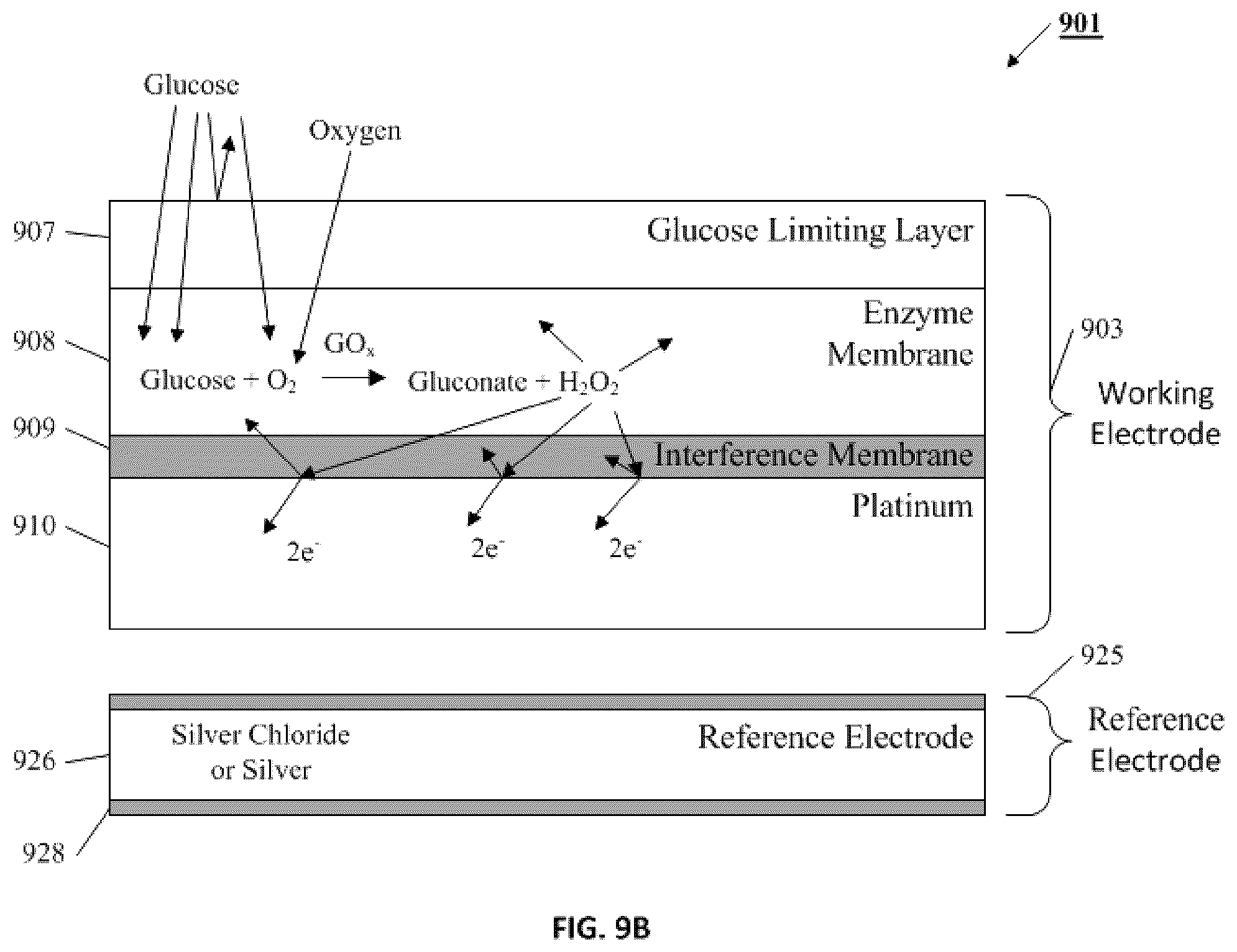 Patent US12350045 Figure 11 – Working electrode of a continuous biological sensor