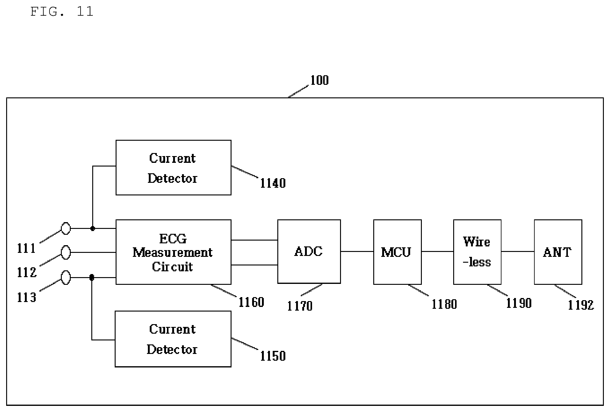 Patent US12350056 Figure 11 – Electrocardiogram measurement apparatus