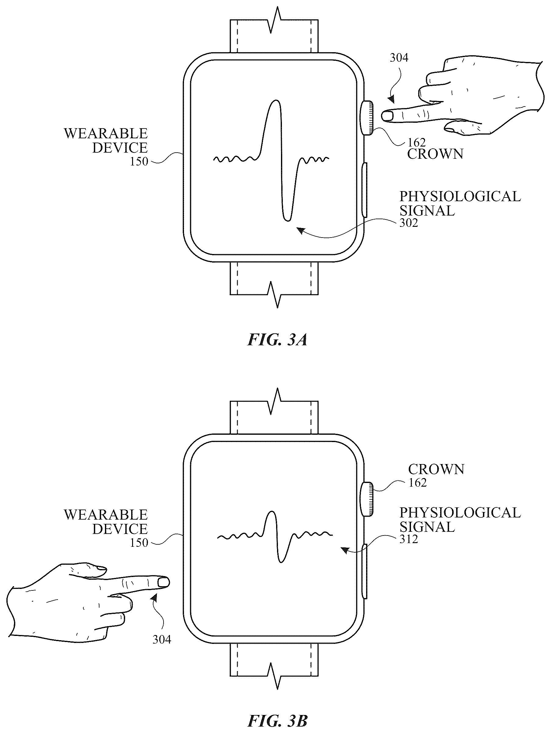 Patent US12350071 Figure 3 – Contact detection for physiological sensor
