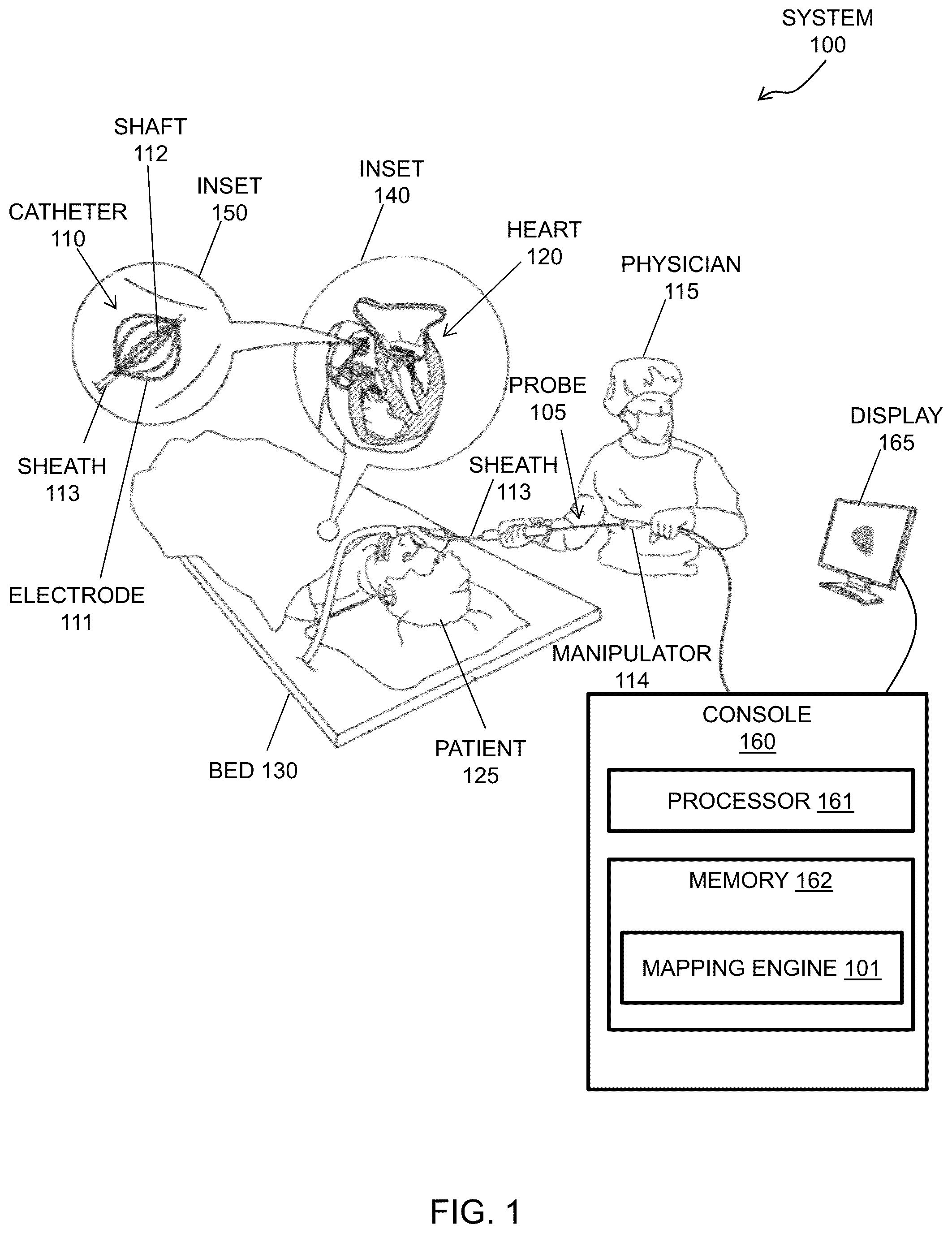 Patent US12350073 Figure 1 – Signal and correction processing for anatomical structure mapping data