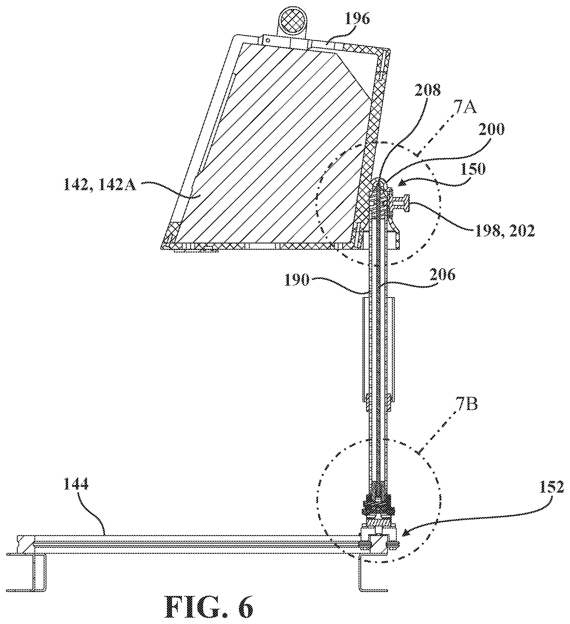 Patent US12350075 Figure 13 – Patient support apparatus with support assembly for medical device