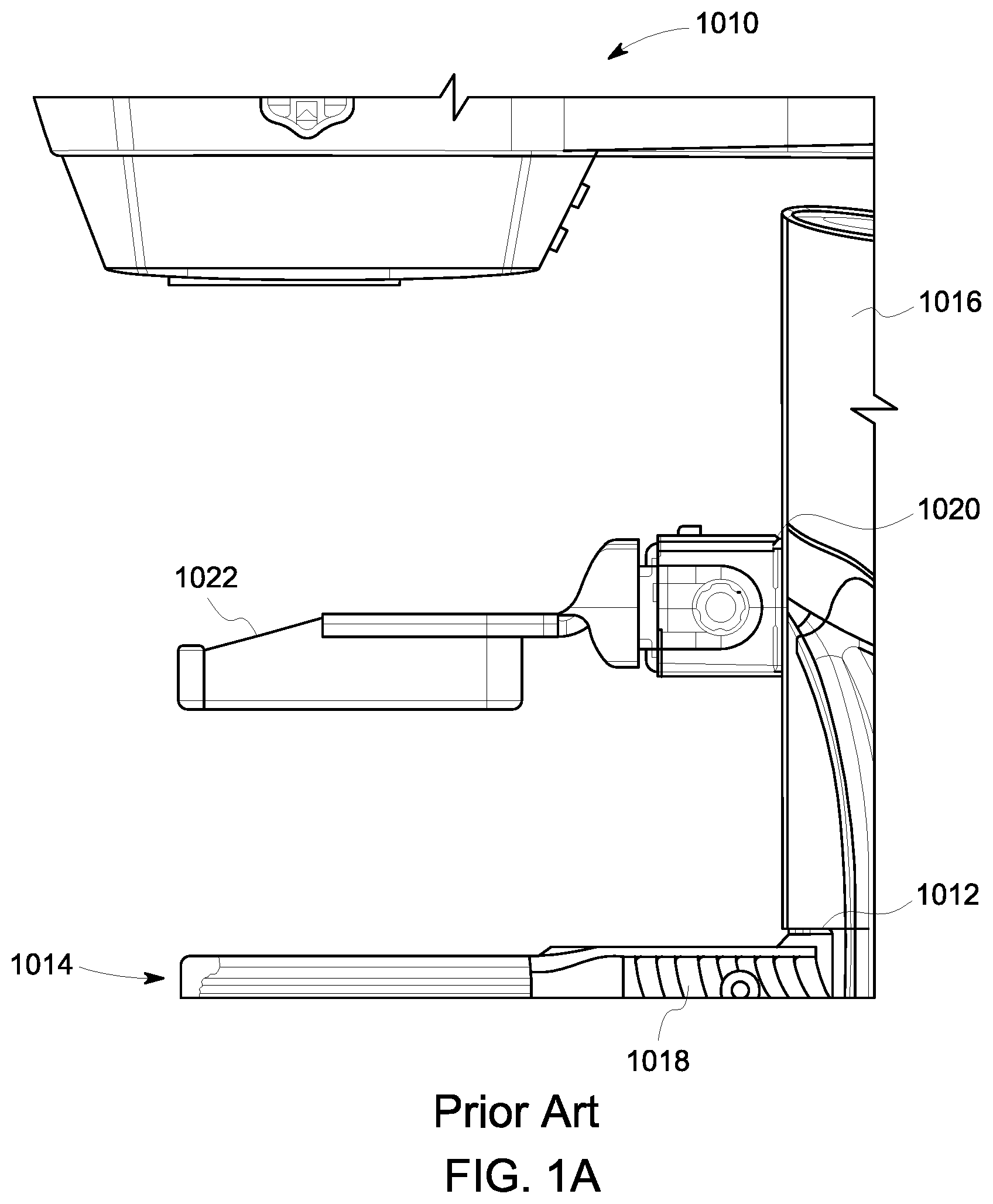 Patent US12350085 Figure 1 – Mammography imaging system with universal attachment structures