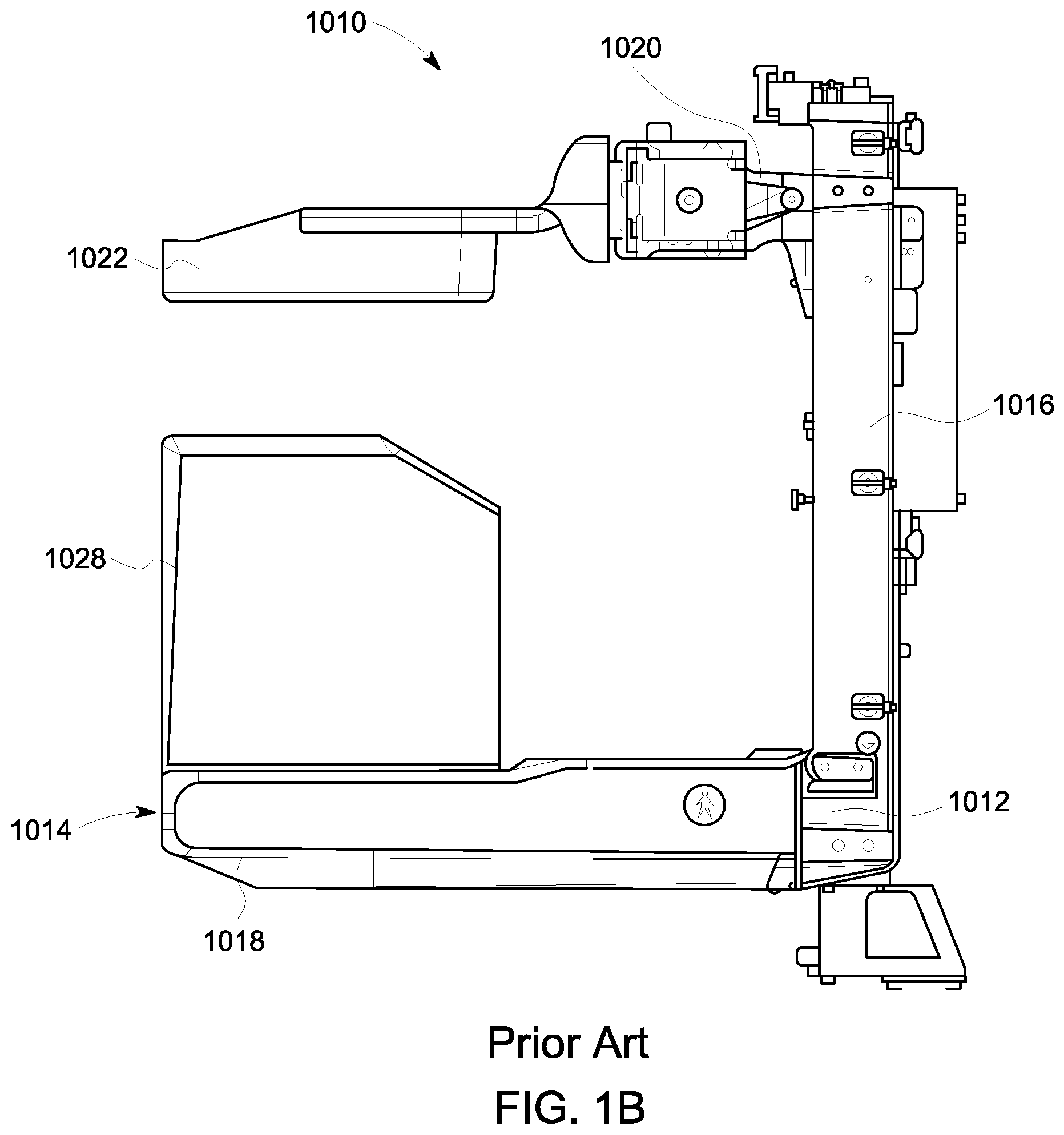 Patent US12350085 Figure 2 – Mammography imaging system with universal attachment structures