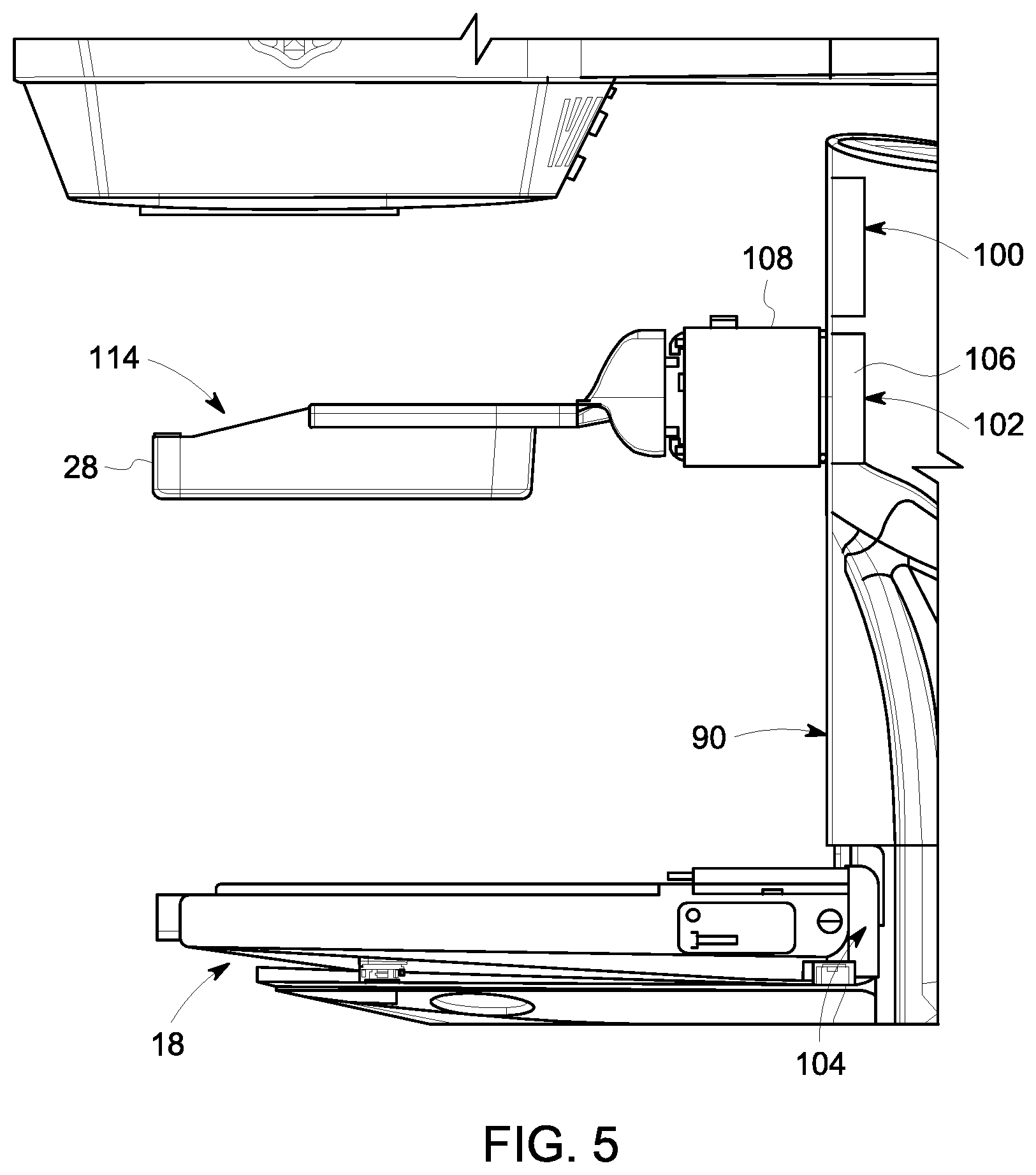 Patent US12350085 Figure 6 – Mammography imaging system with universal attachment structures