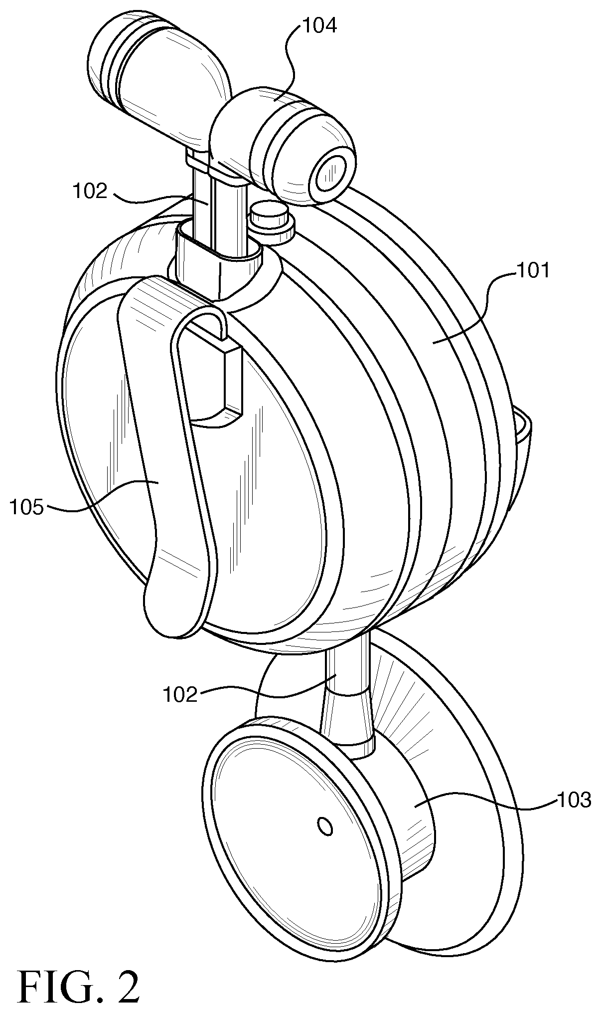 Patent US12350091 Figure 2 – Retractable stethoscope