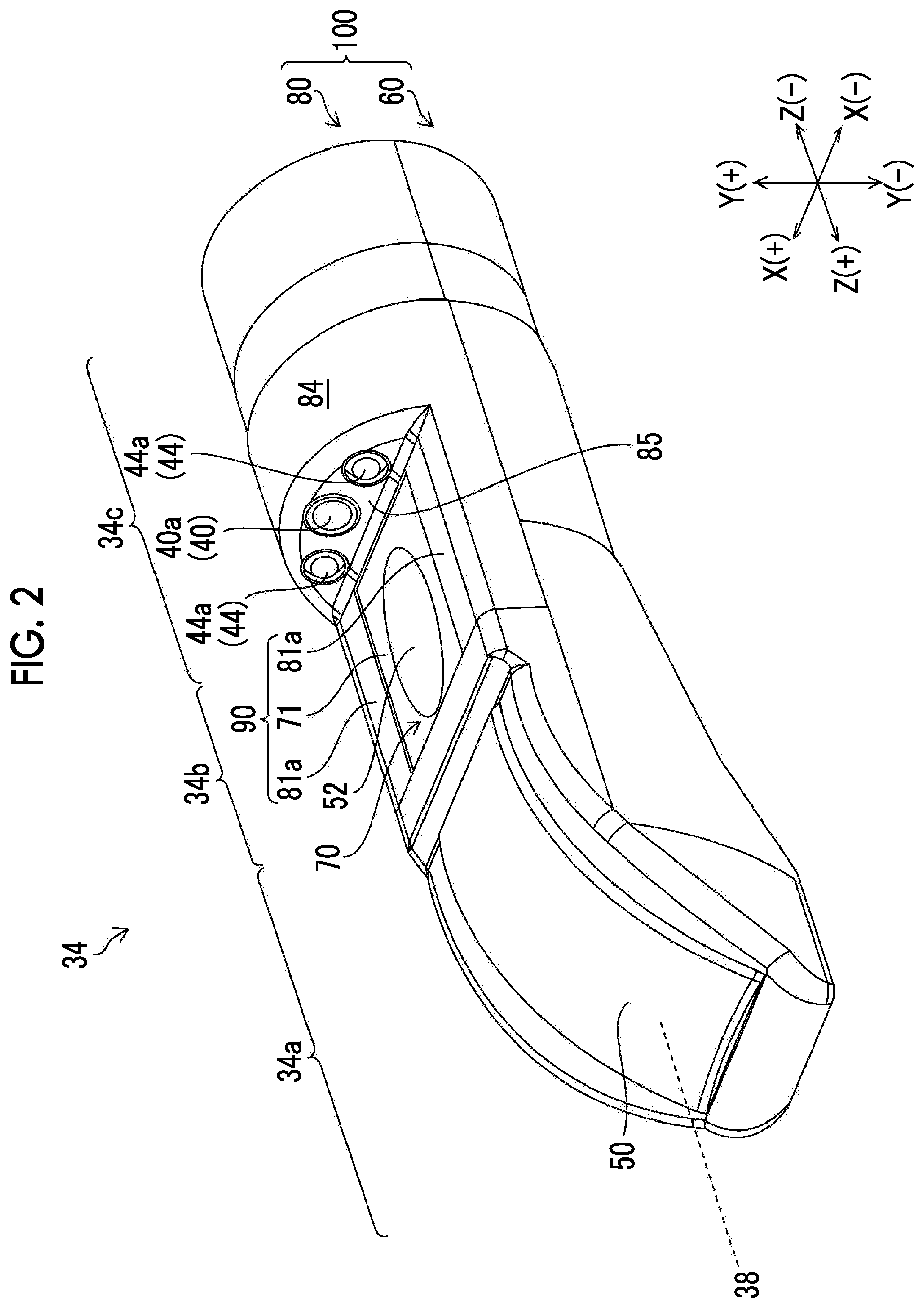 Patent US12350096 Figure 2 – Ultrasonic endoscope