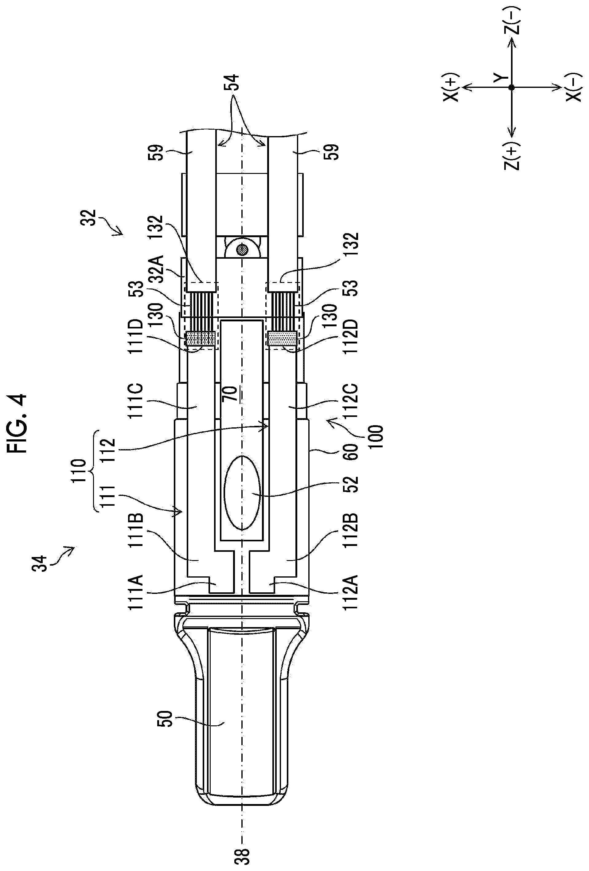 Patent US12350096 Figure 4 – Ultrasonic endoscope