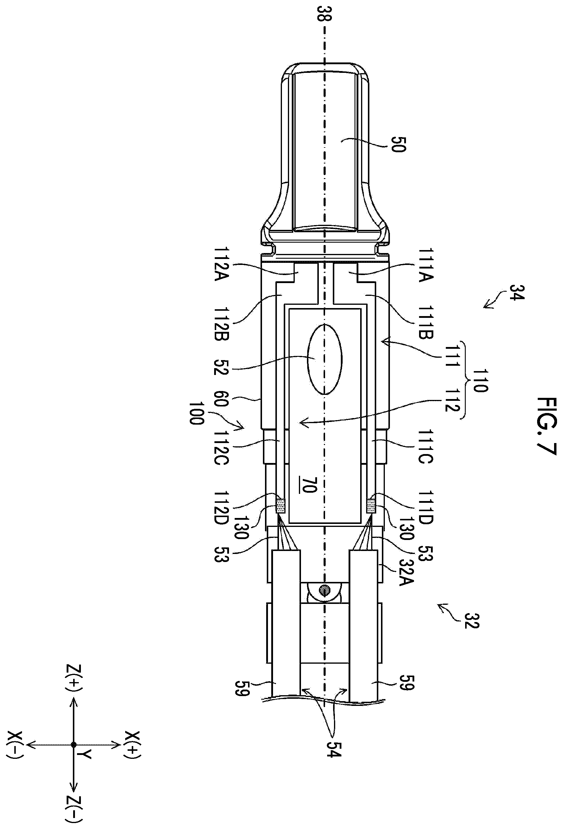 Patent US12350096 Figure 7 – Ultrasonic endoscope