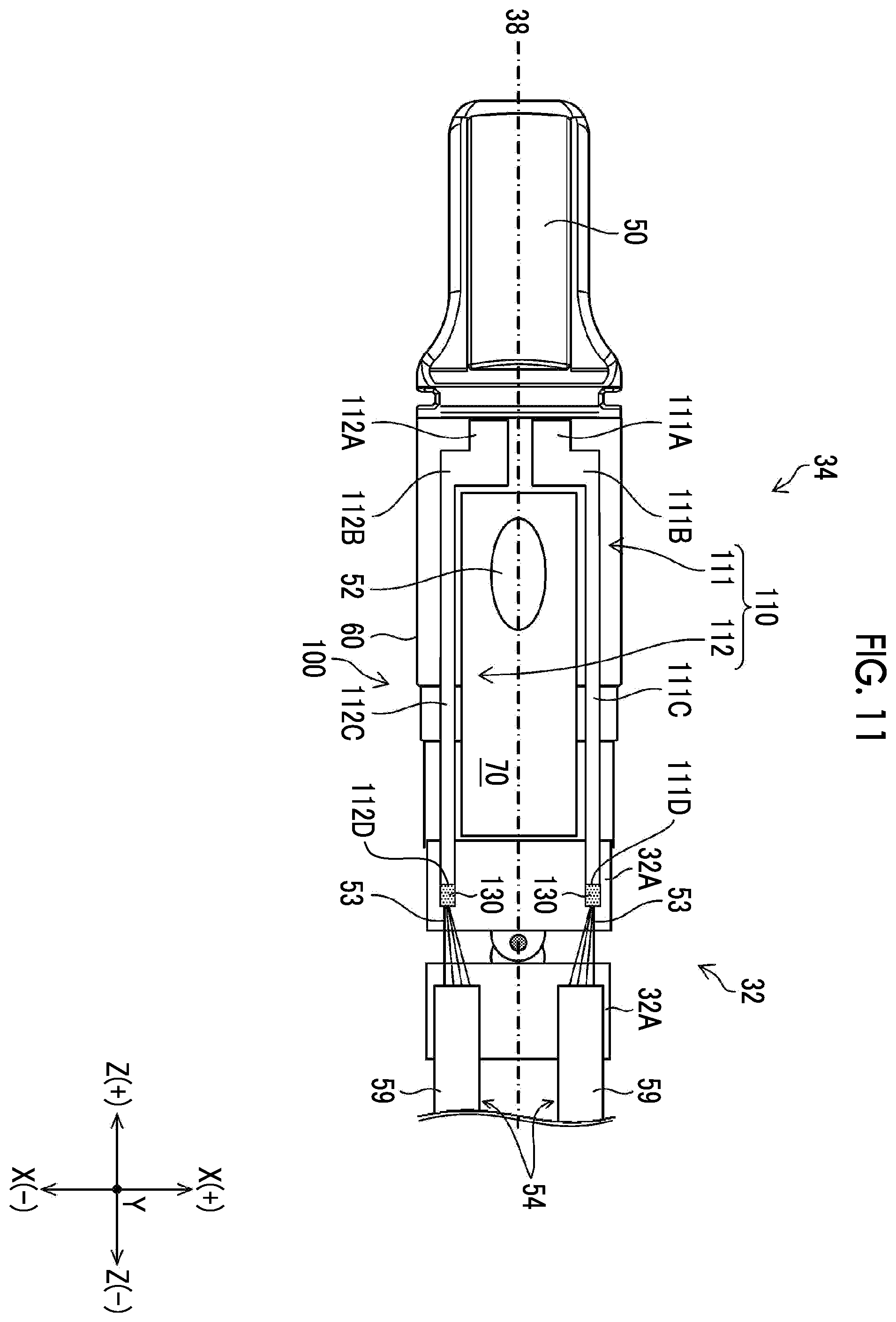 Patent US12350096 Figure 11 – Ultrasonic endoscope