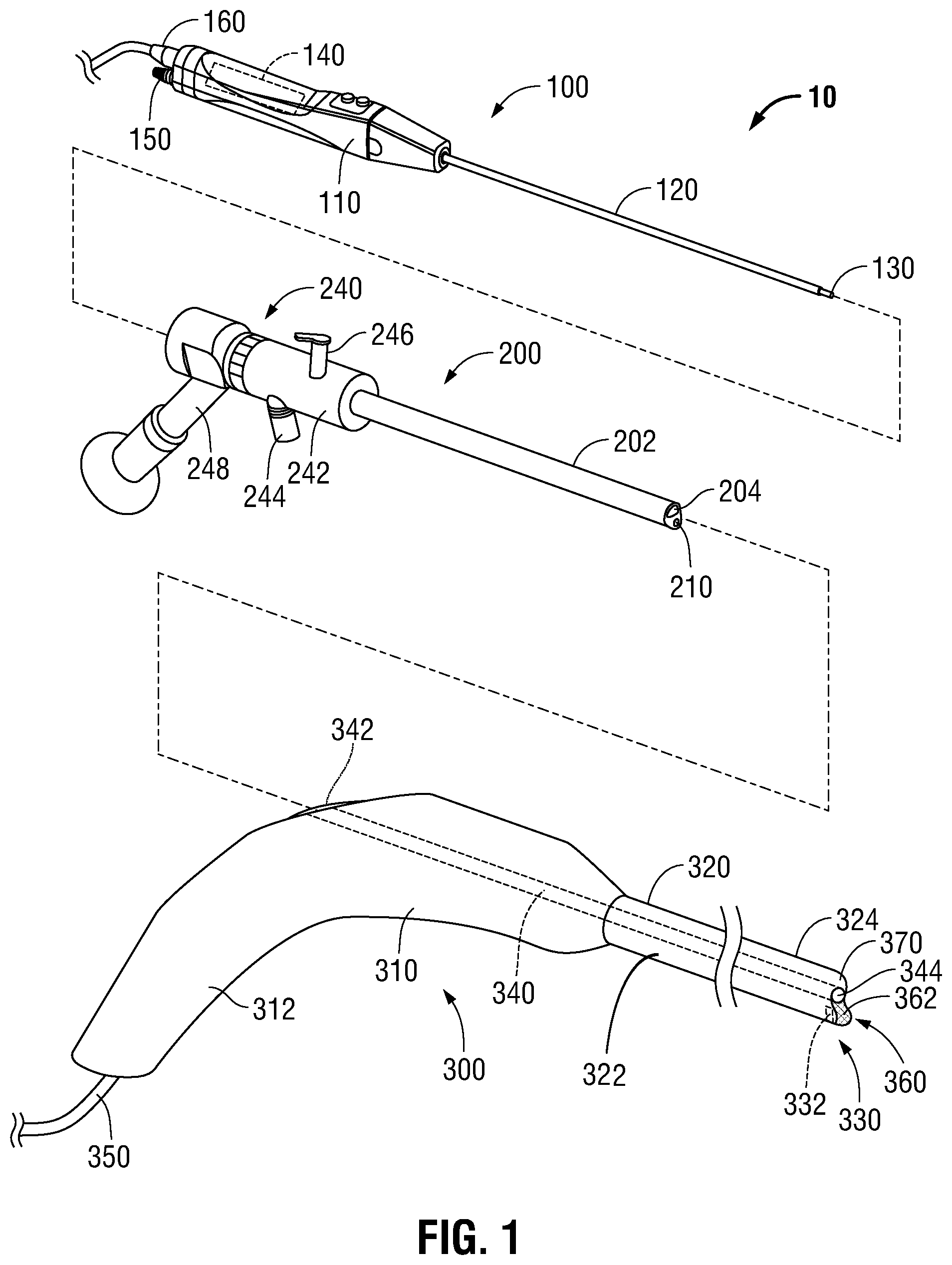 Patent US12350097 Figure 1 – Devices, systems, and methods for trans-vaginal, ultrasound-guided hysteroscopic surgical procedures